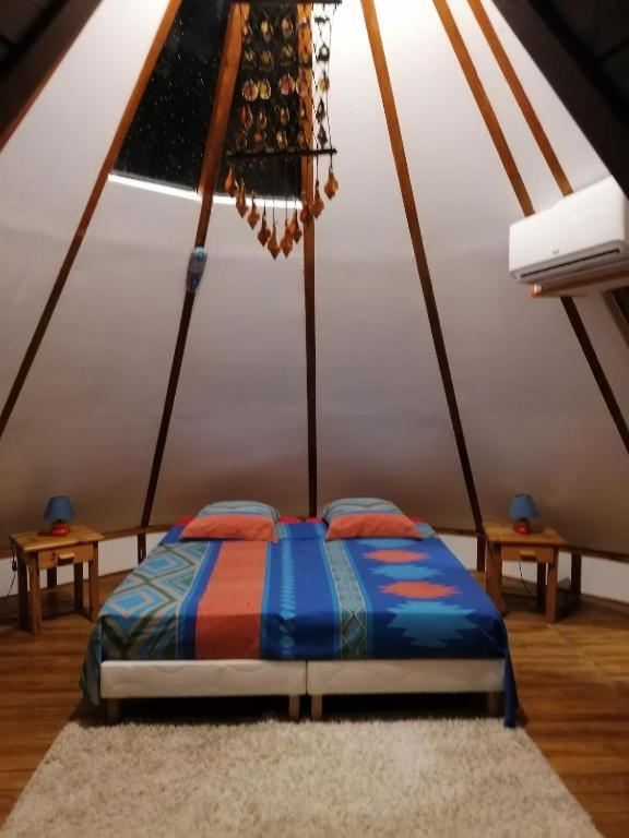 Gite du Manial Tipi bois Danse du Soleil