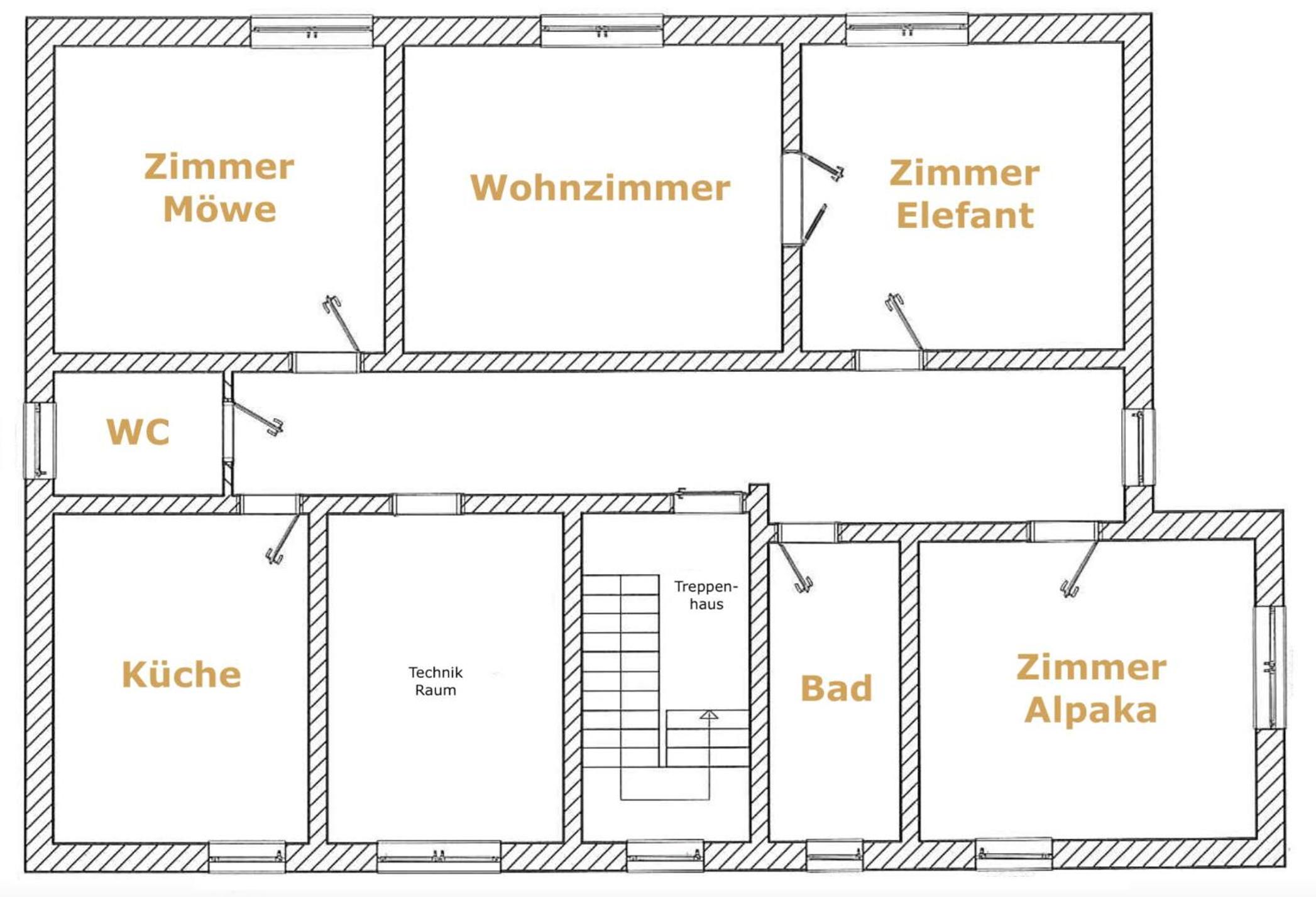 Gelbes Haus Seenland Ferienwohnungen XL