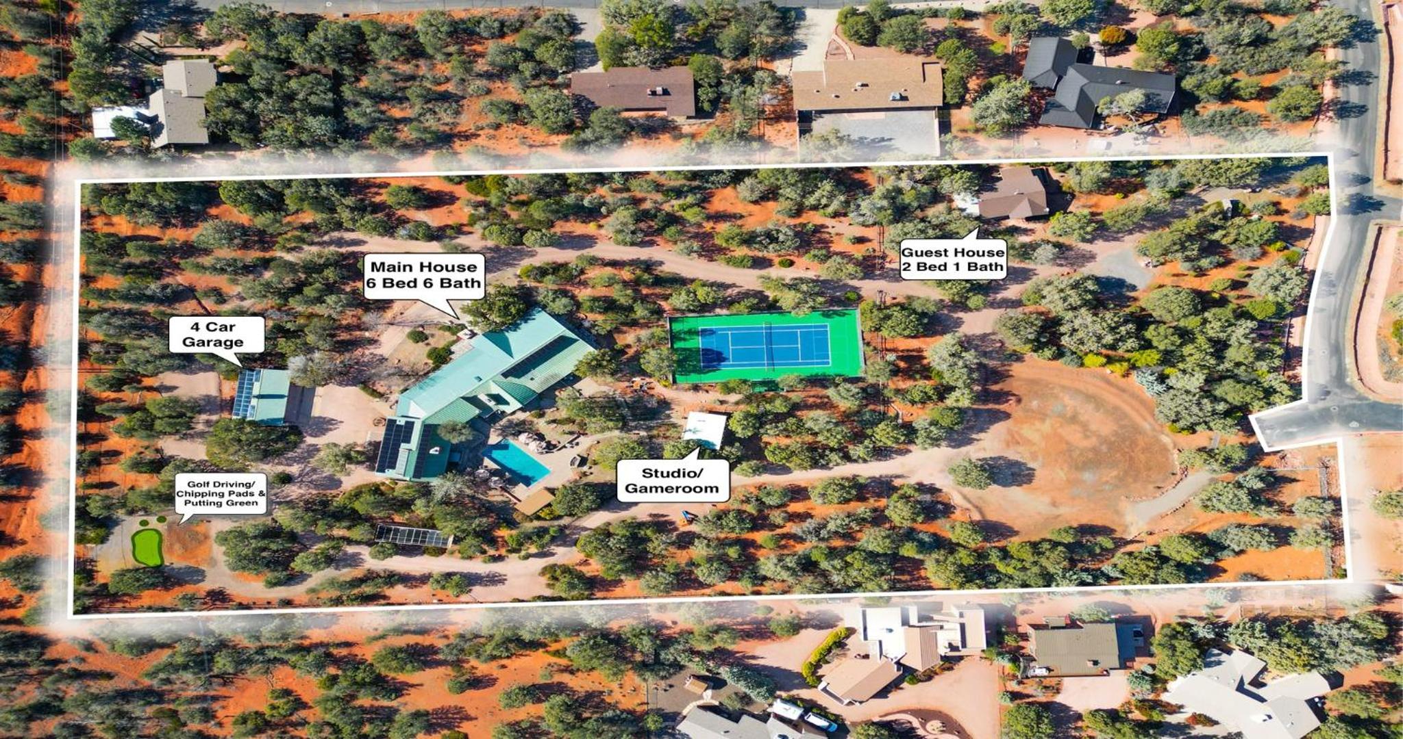 Grand Estate with Pool, Tennis, Pickleball Court, 24 Guests view 4