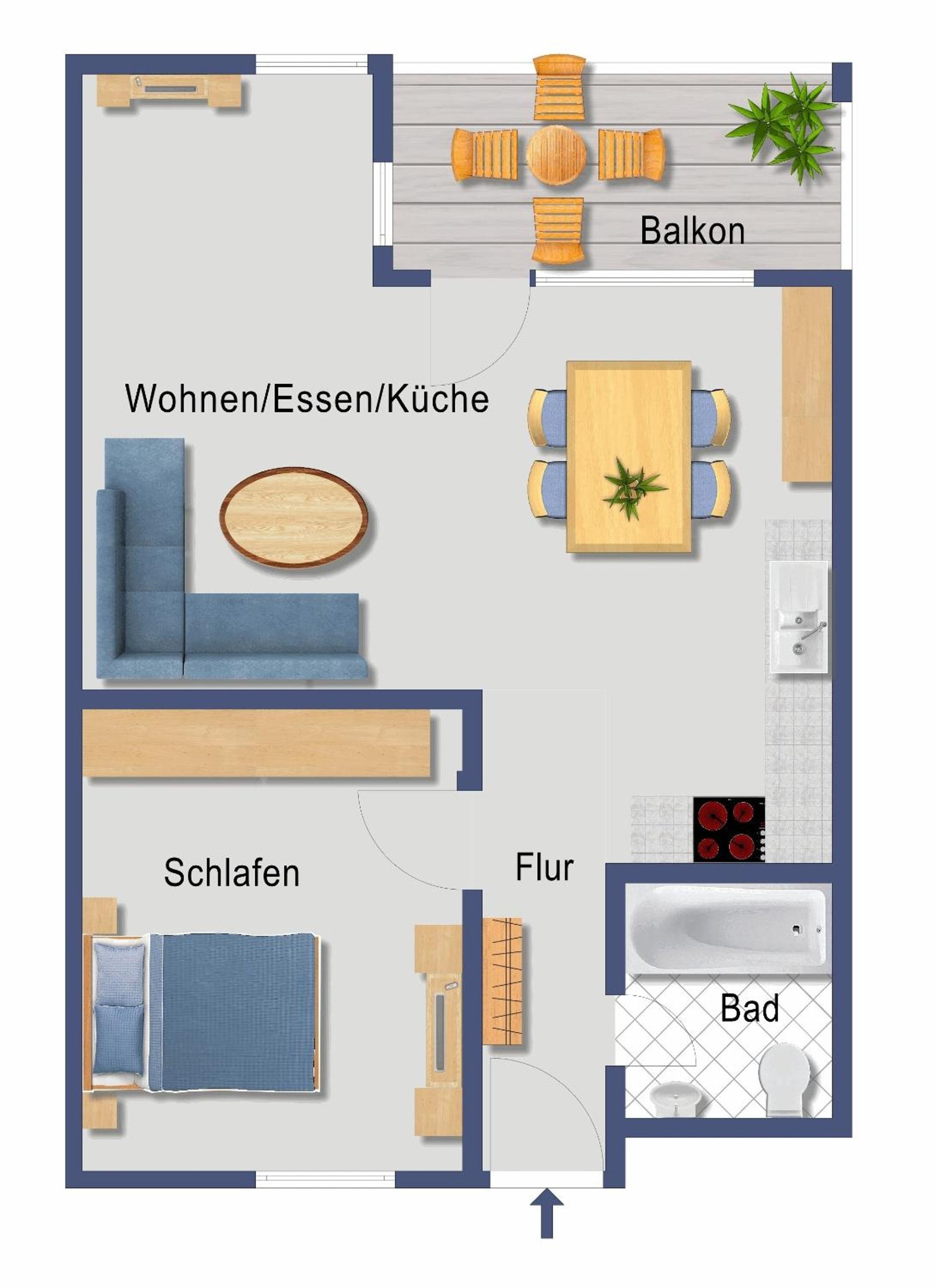 Stilvolle 2.5 Zimmer Wohnung nähe Skigebiet