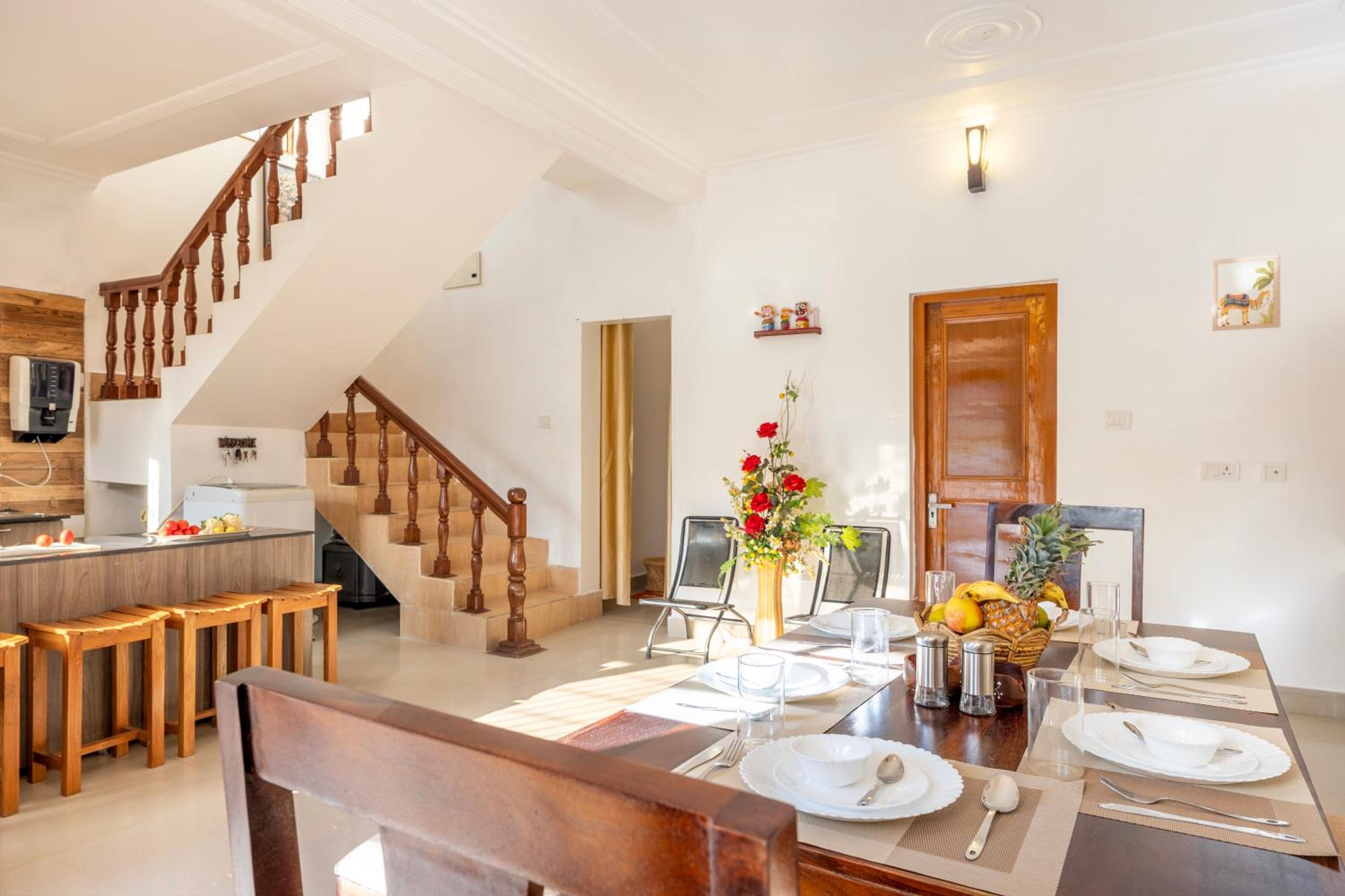 Alaya Stays Rose 3BHK Cottage Fenced by Hills with Fireplace view 3
