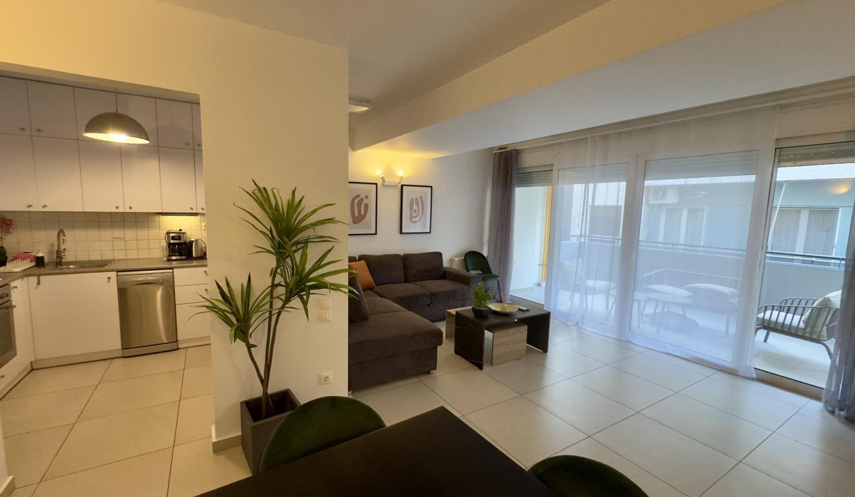 Minimalist 2-Bedroom Apartment with Balcony in the Heart of Athens