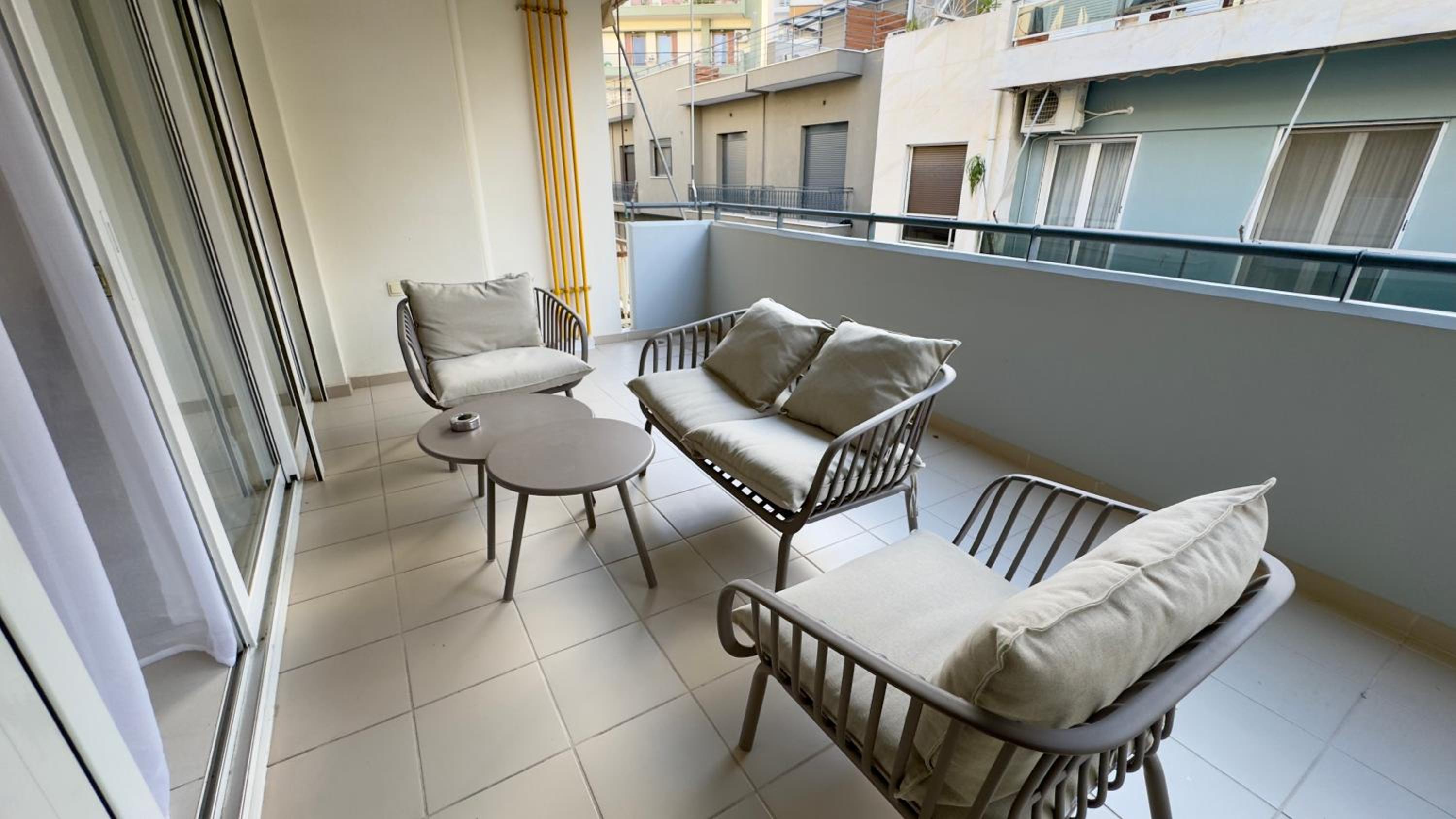 Minimalist 2-Bedroom Apartment with Balcony in the Heart of Athens