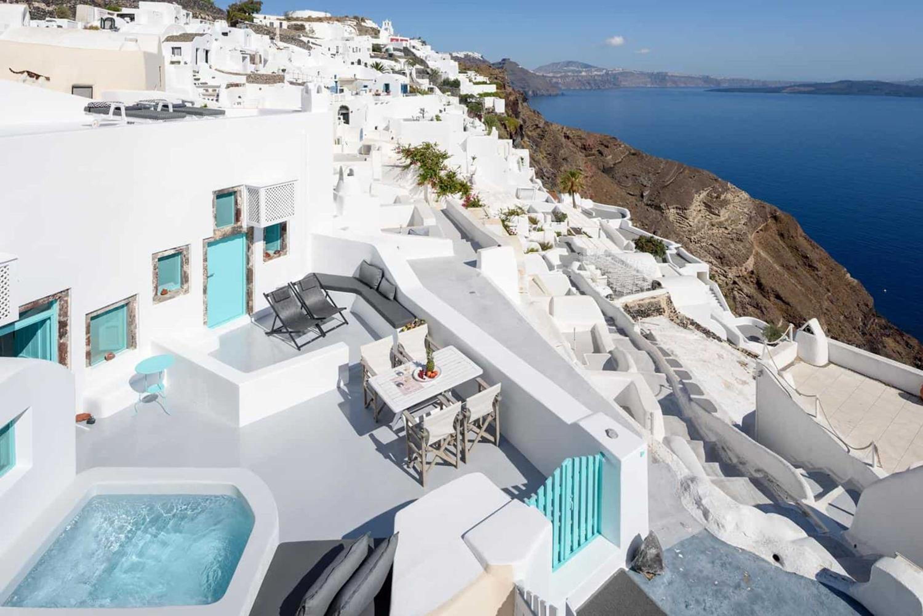 Beautiful Santorini Villa - 3 Bedrooms - Villa Agapi Adore - Astounding Caldera Views and Private Hot Tub - Oia photo 2