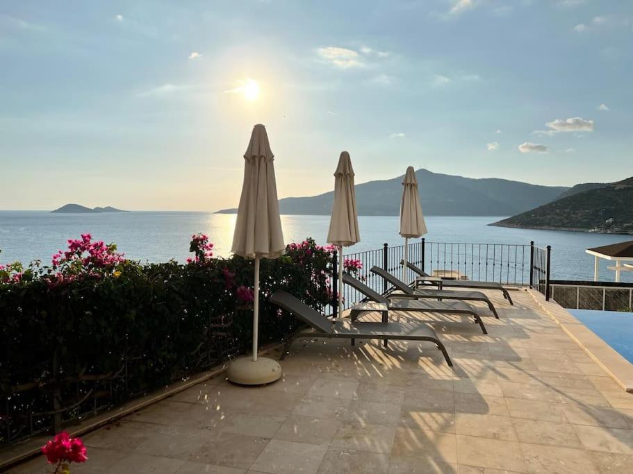Seafront, Sunset and Mountain View Villa in Komurluk, Kalkan