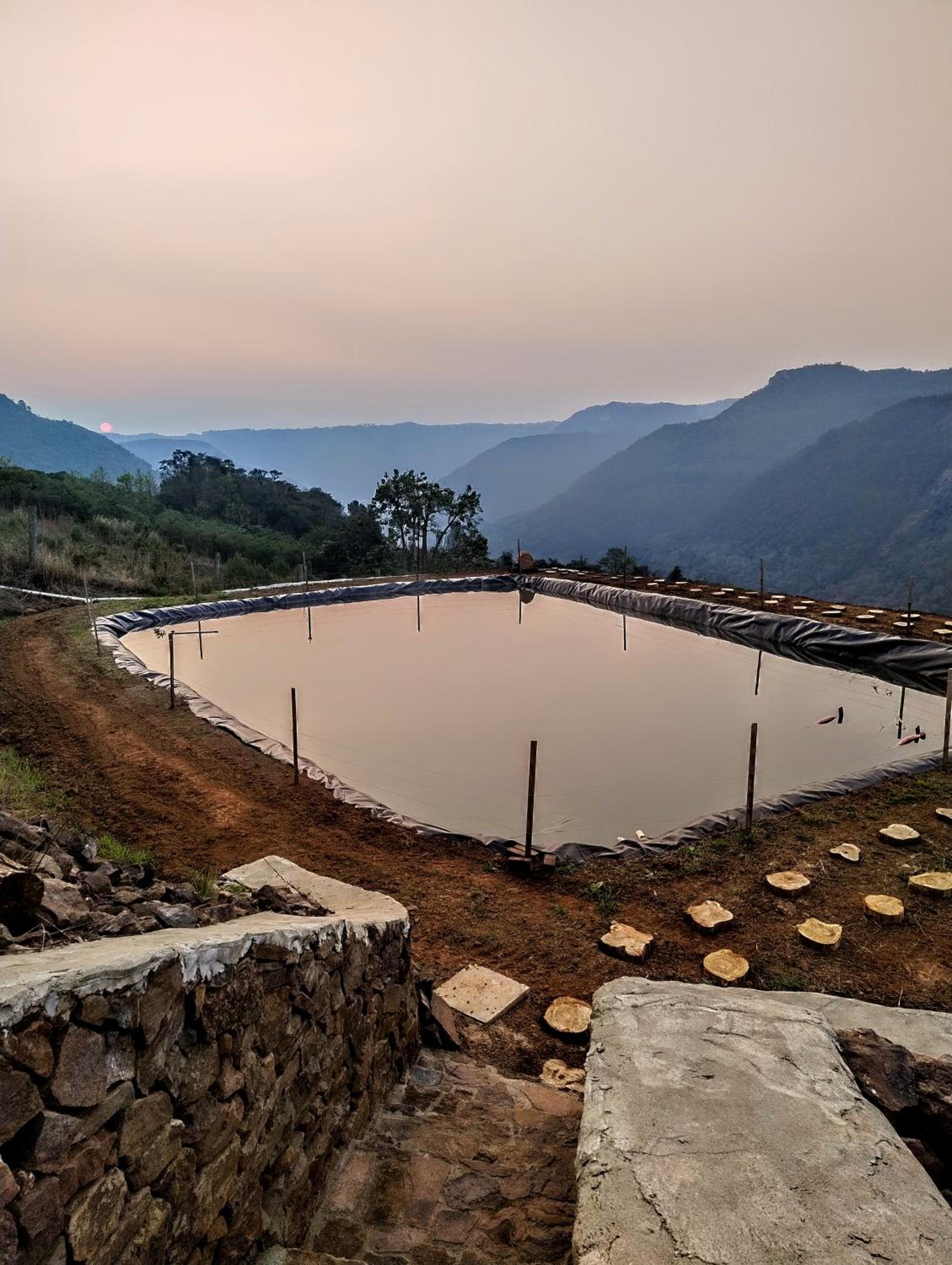 Chalé romântico com vista e banheira