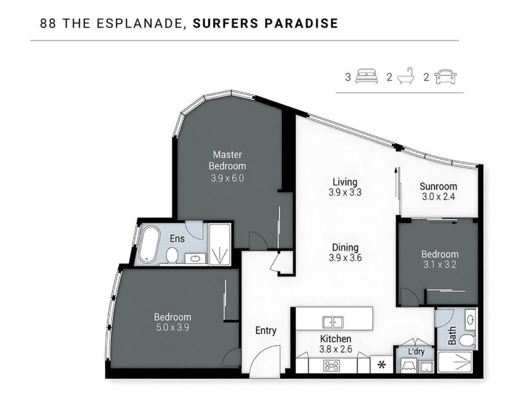 Surfers Beachside Luxury - Stunning Panoramic View
