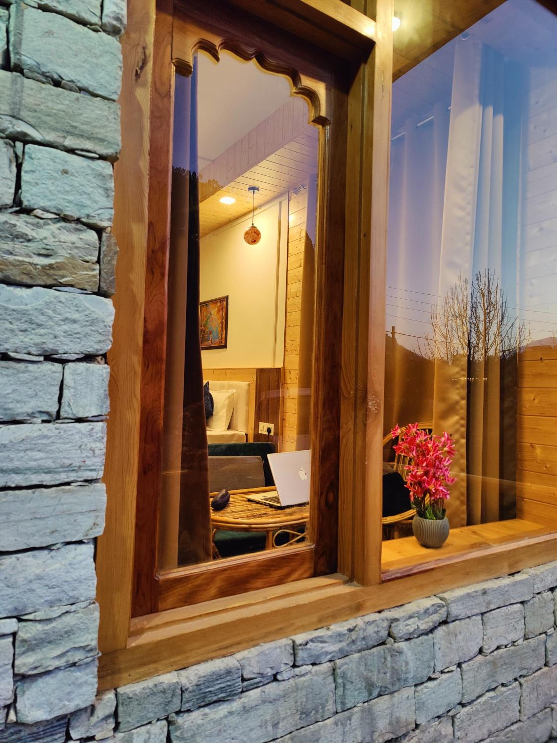 Tirthan Stone Age inn view 2