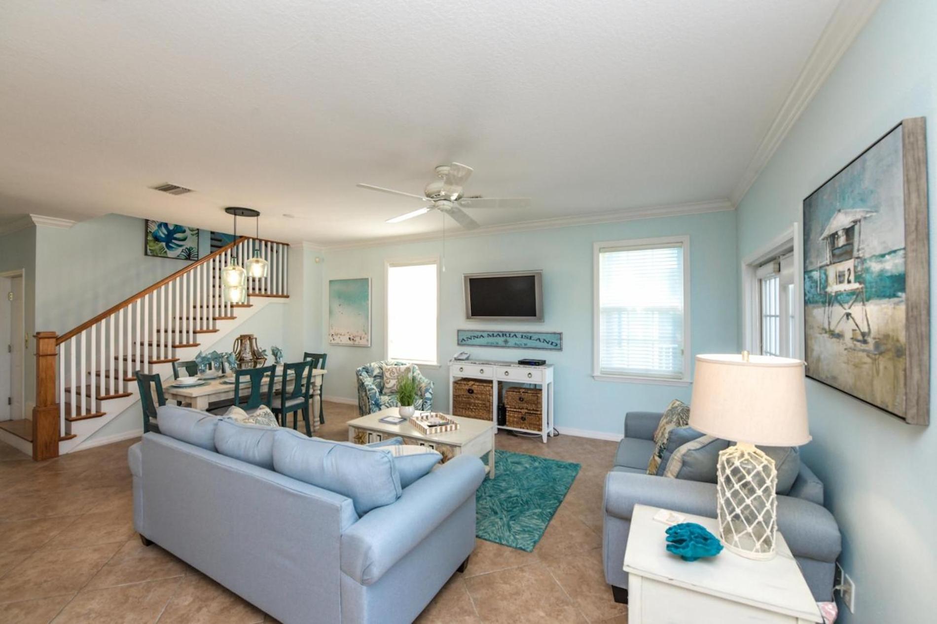 Blue Haven Beach House - Peek at Gulf Heated Pool Elevator 4 Min Walk to Beach Games view 3