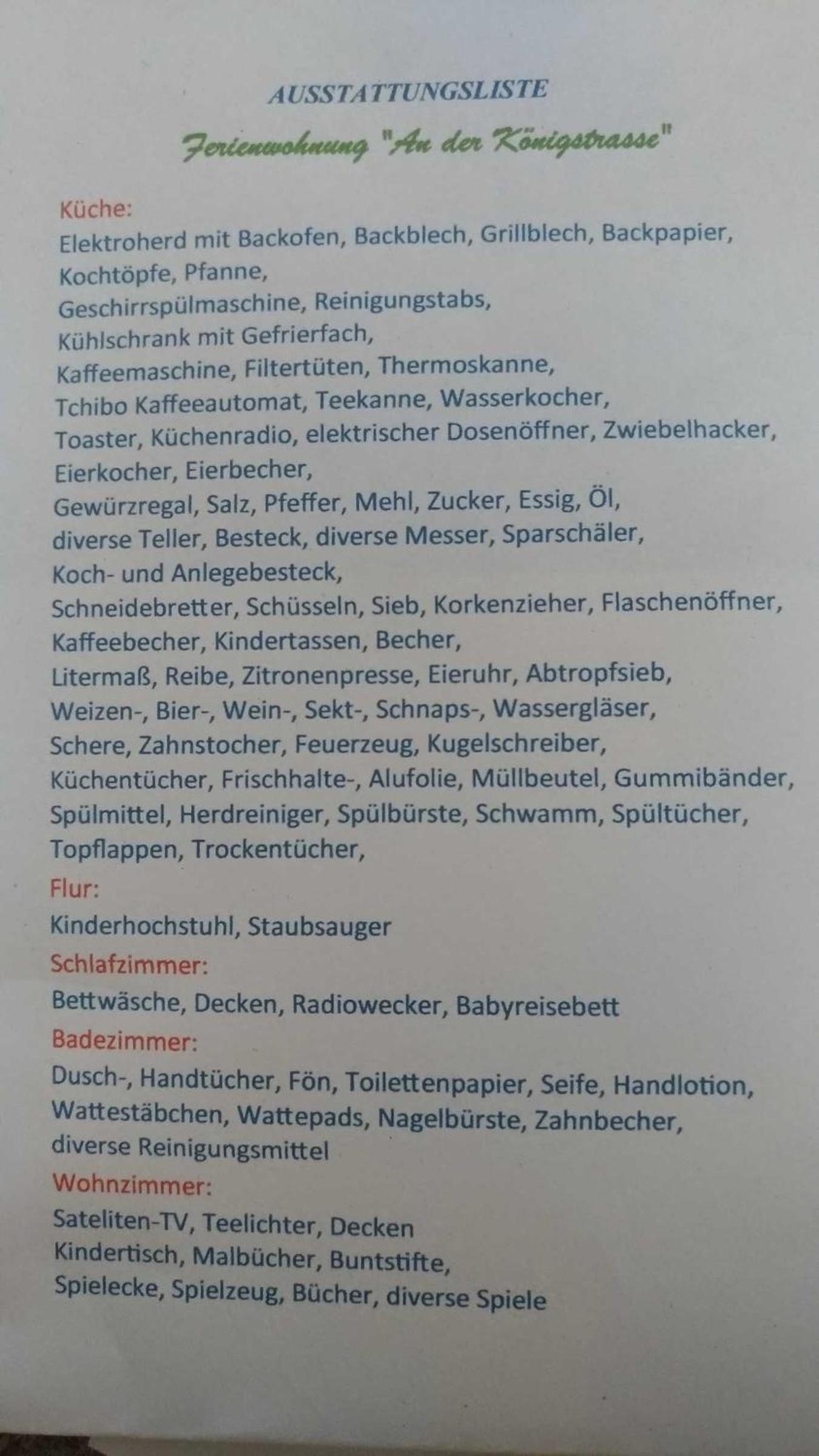 Ferienwohnung An der Königstraße