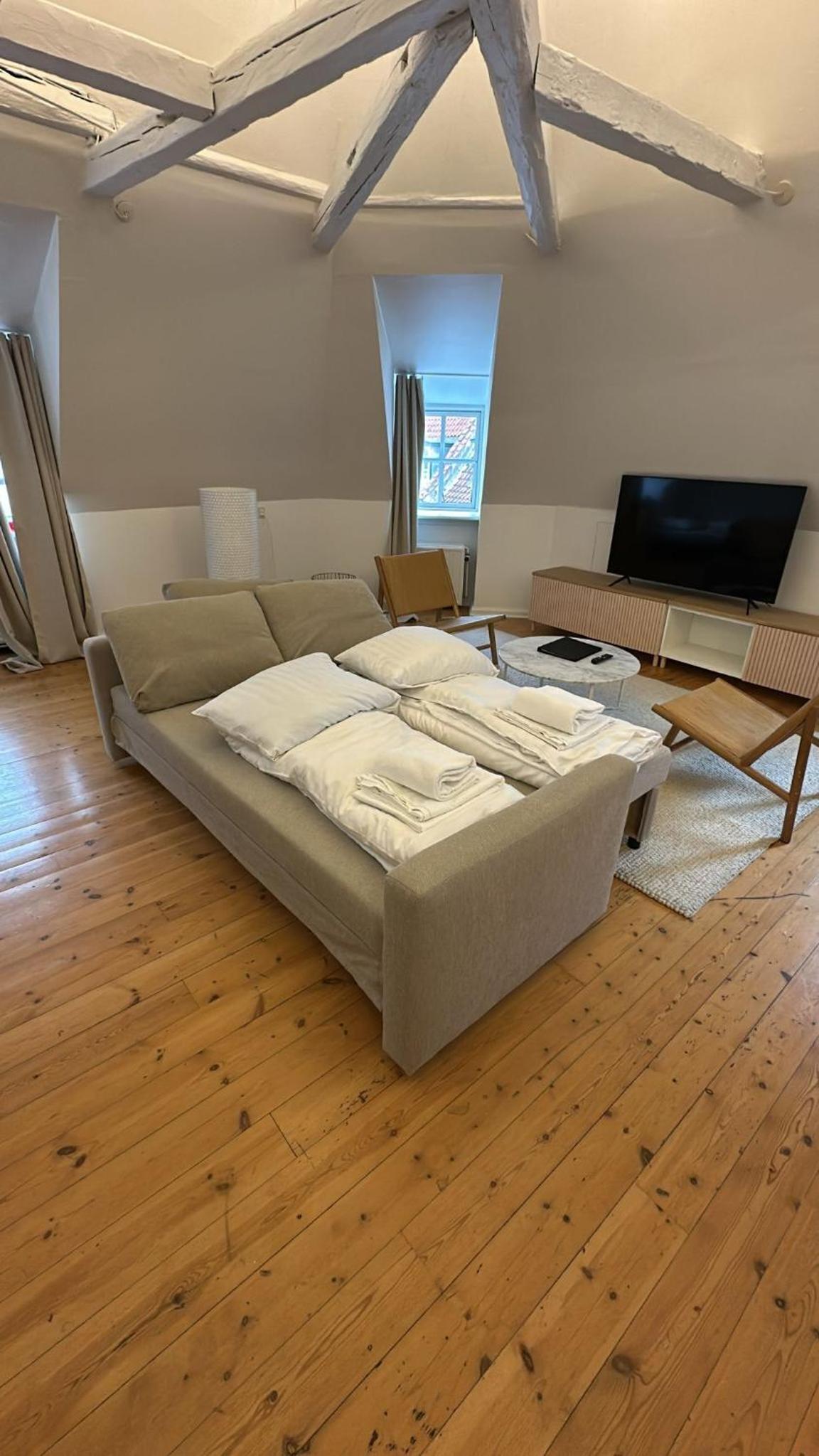 Unique Apartment w Exposed Beams Next to Tivoli