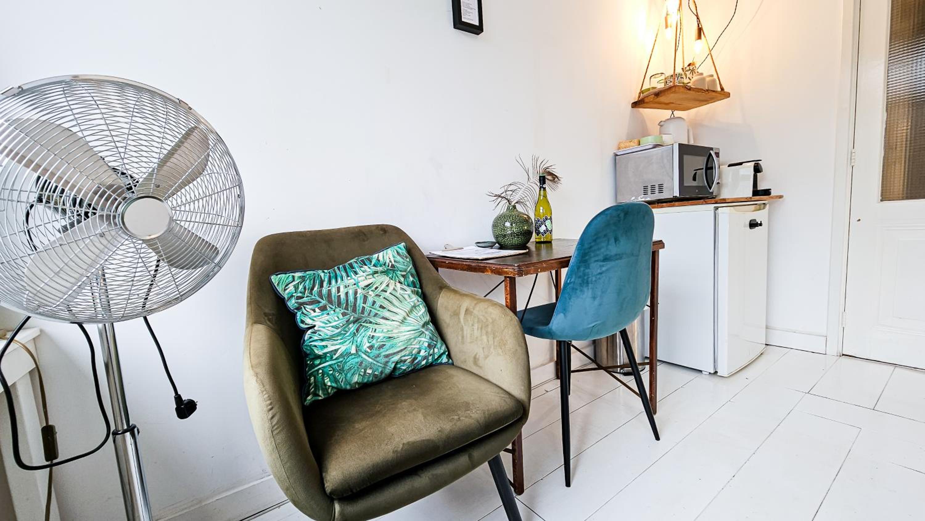JoyJoyJoy the Green Palm ecolicious studio in a in historic Canalhouse from 1729 with view on the canals