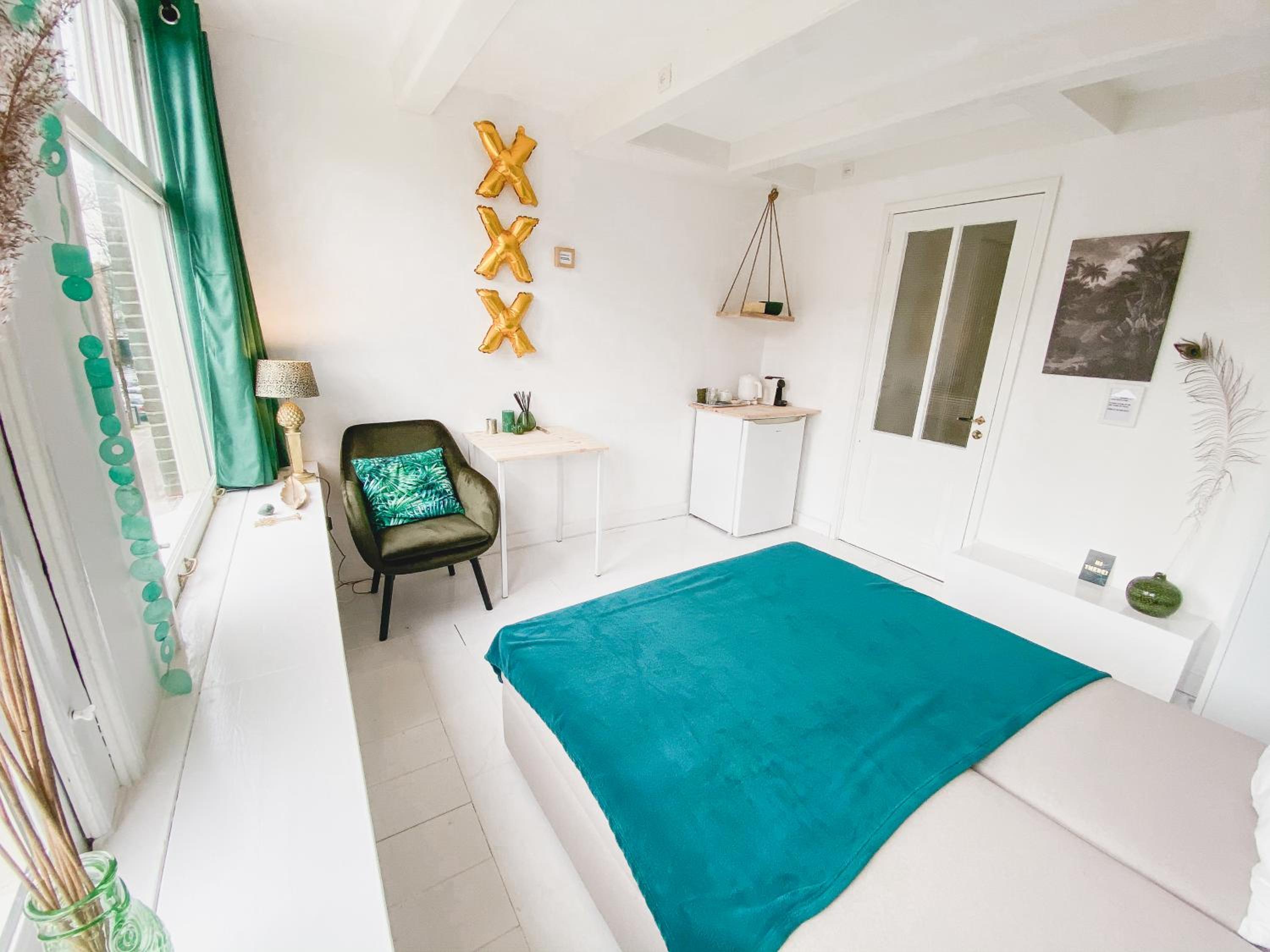 JoyJoyJoy the Green Palm ecolicious studio in a in historic Canalhouse from 1729 with view on the canals