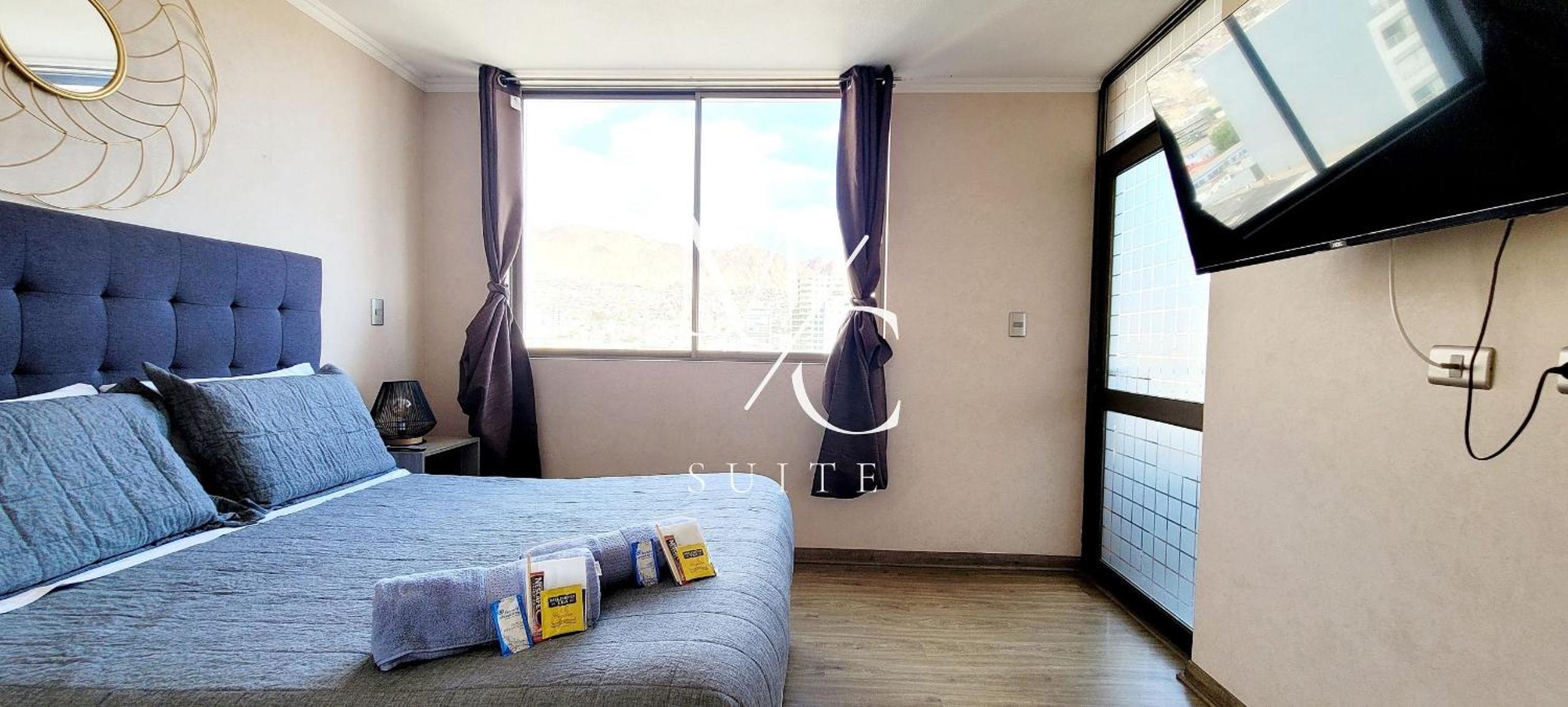 Exclusivo Departamento, piso 14, amplia terraza y vista a la ciudad. Clinica Antofagasta