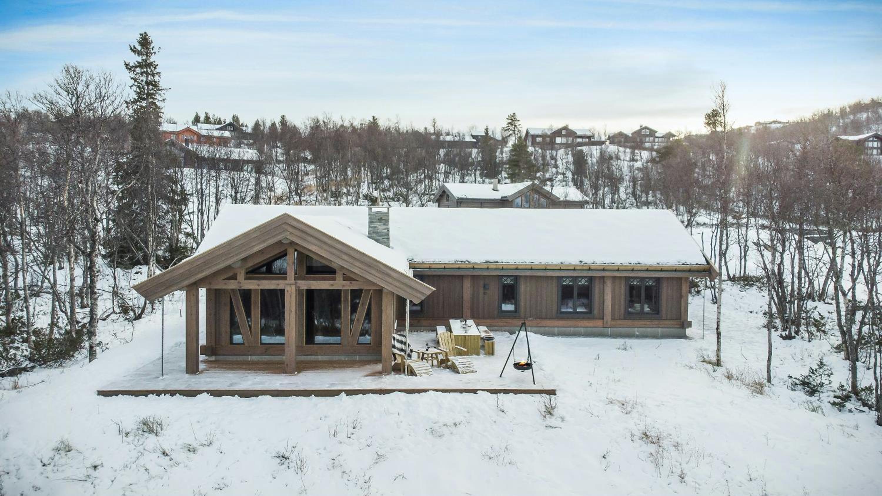 Modern Log Cabin For Whole Family At Geilo view 3