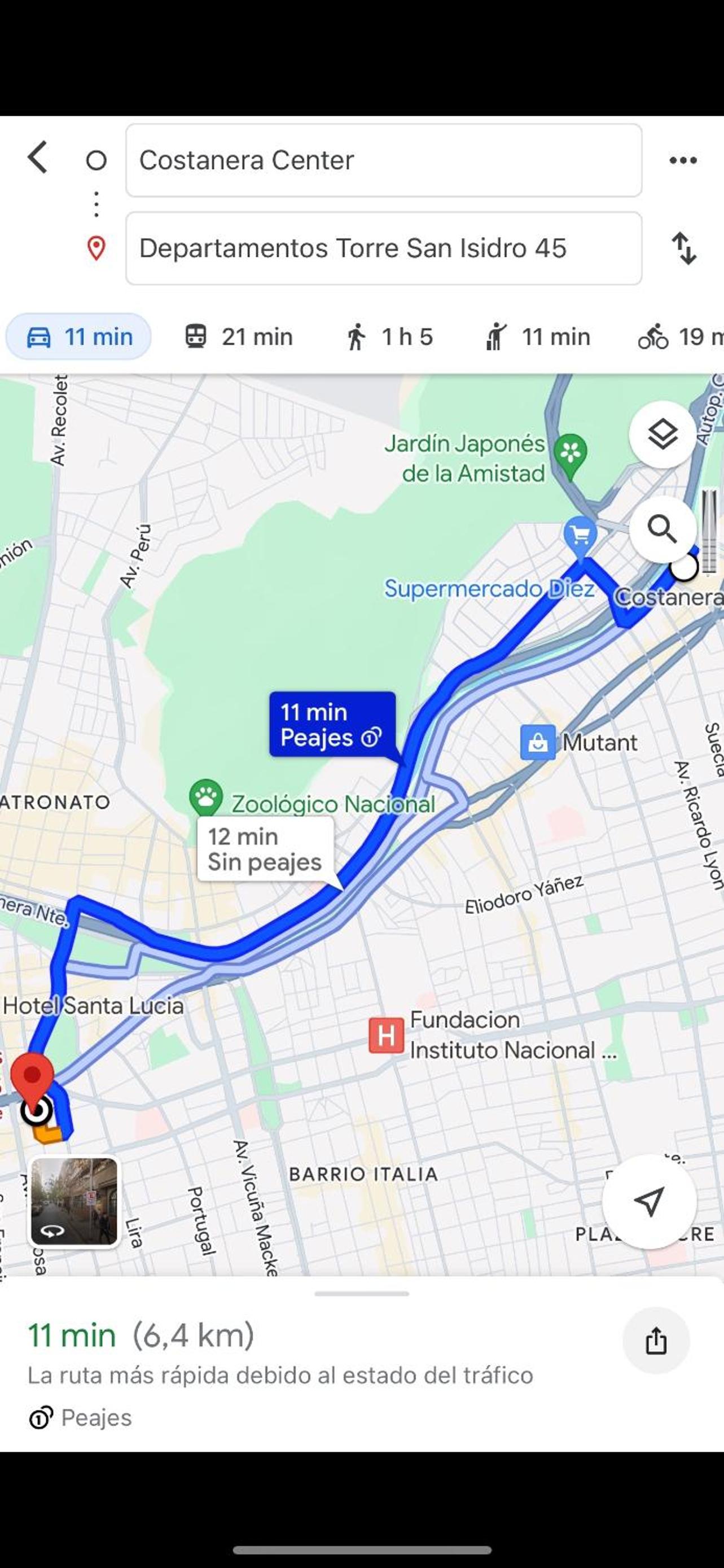 1Centro histórico, salida Metro Santa Lucía Clínica Católica