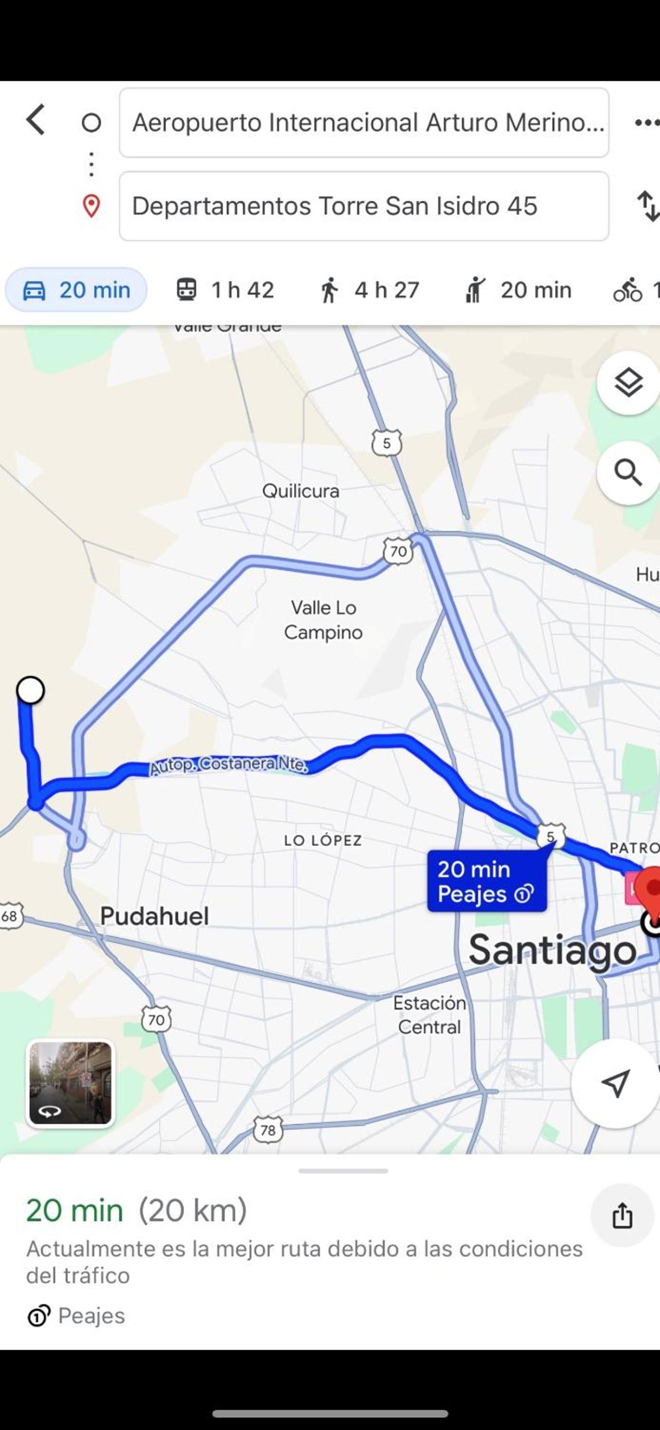 1Centro histórico, salida Metro Santa Lucía Clínica Católica