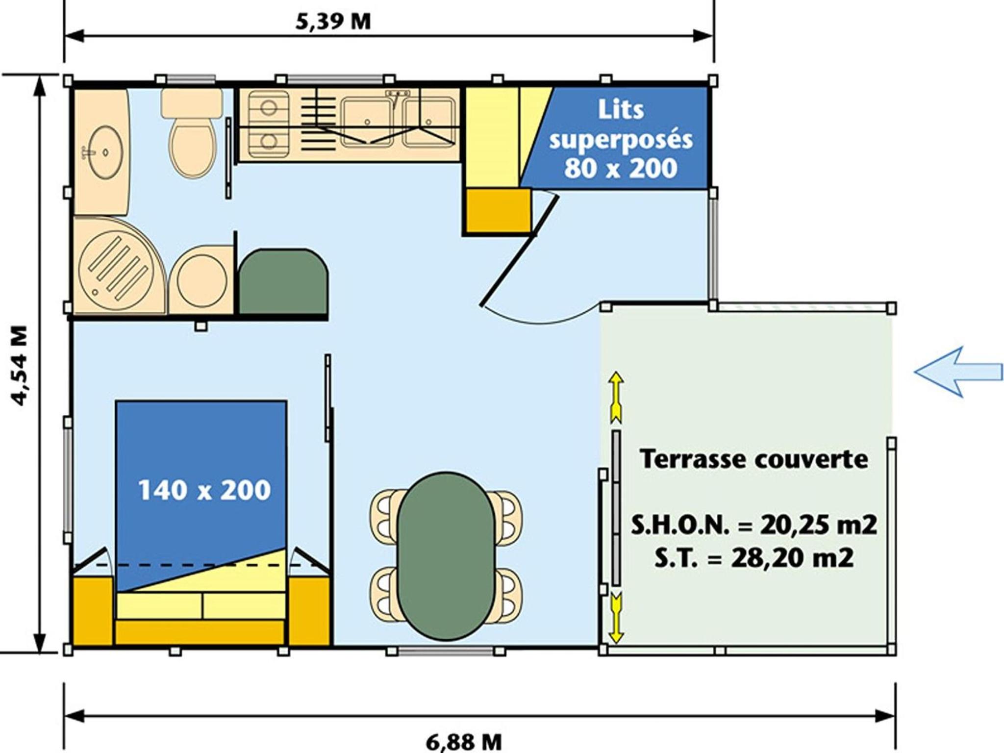 Fantastic Bungalow equipped for 4 people