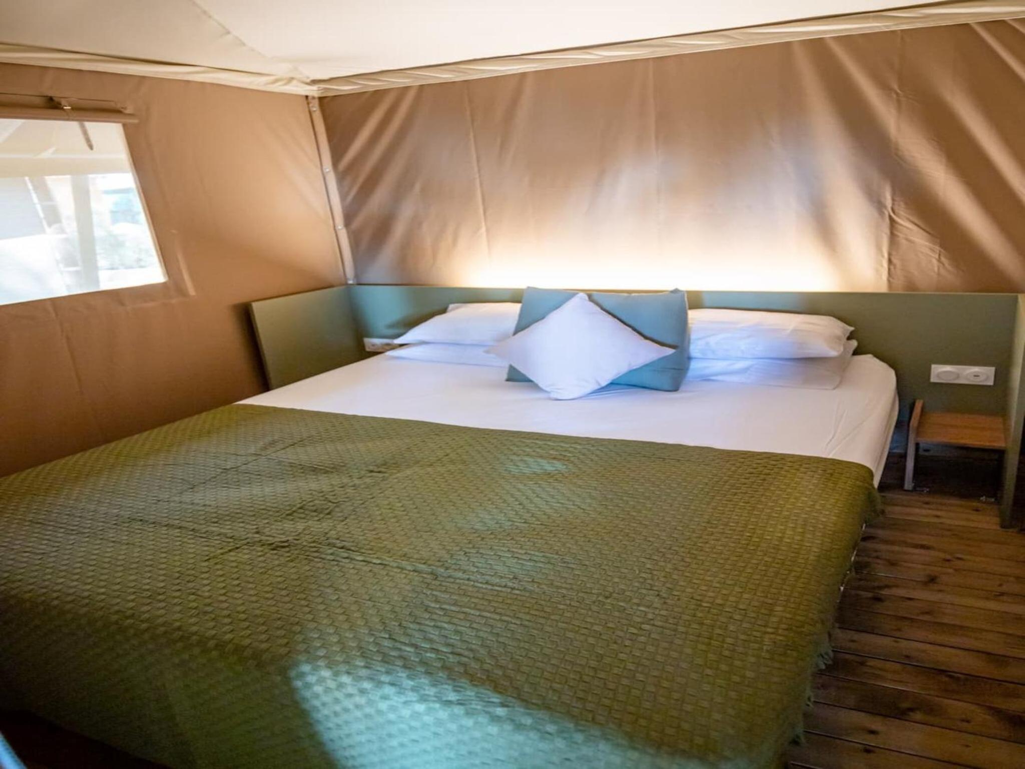 Tent safari savannah with furniture