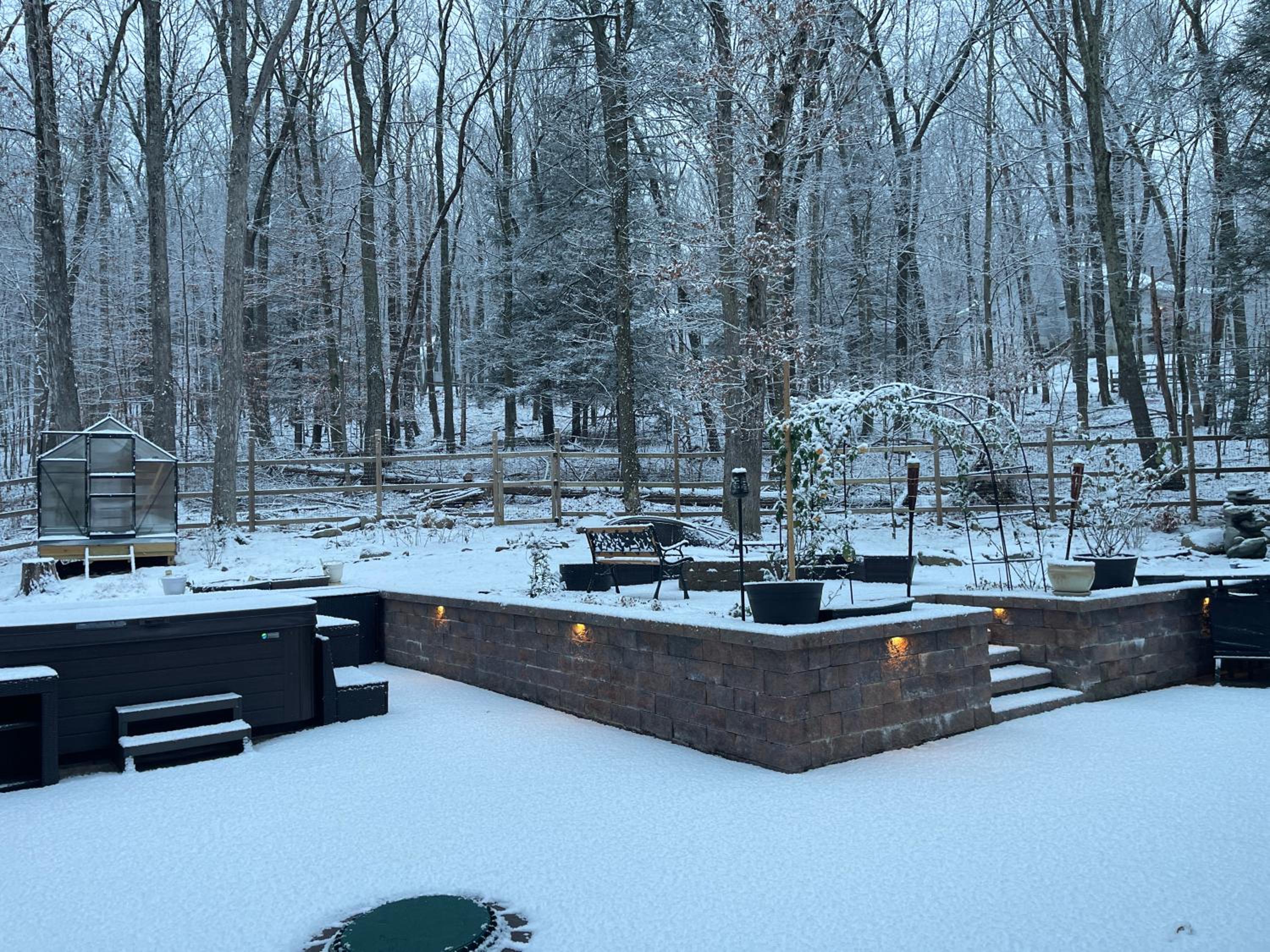 Luxury Pocono Retreat with hot tub, sauna, fire pit, and patio view 3