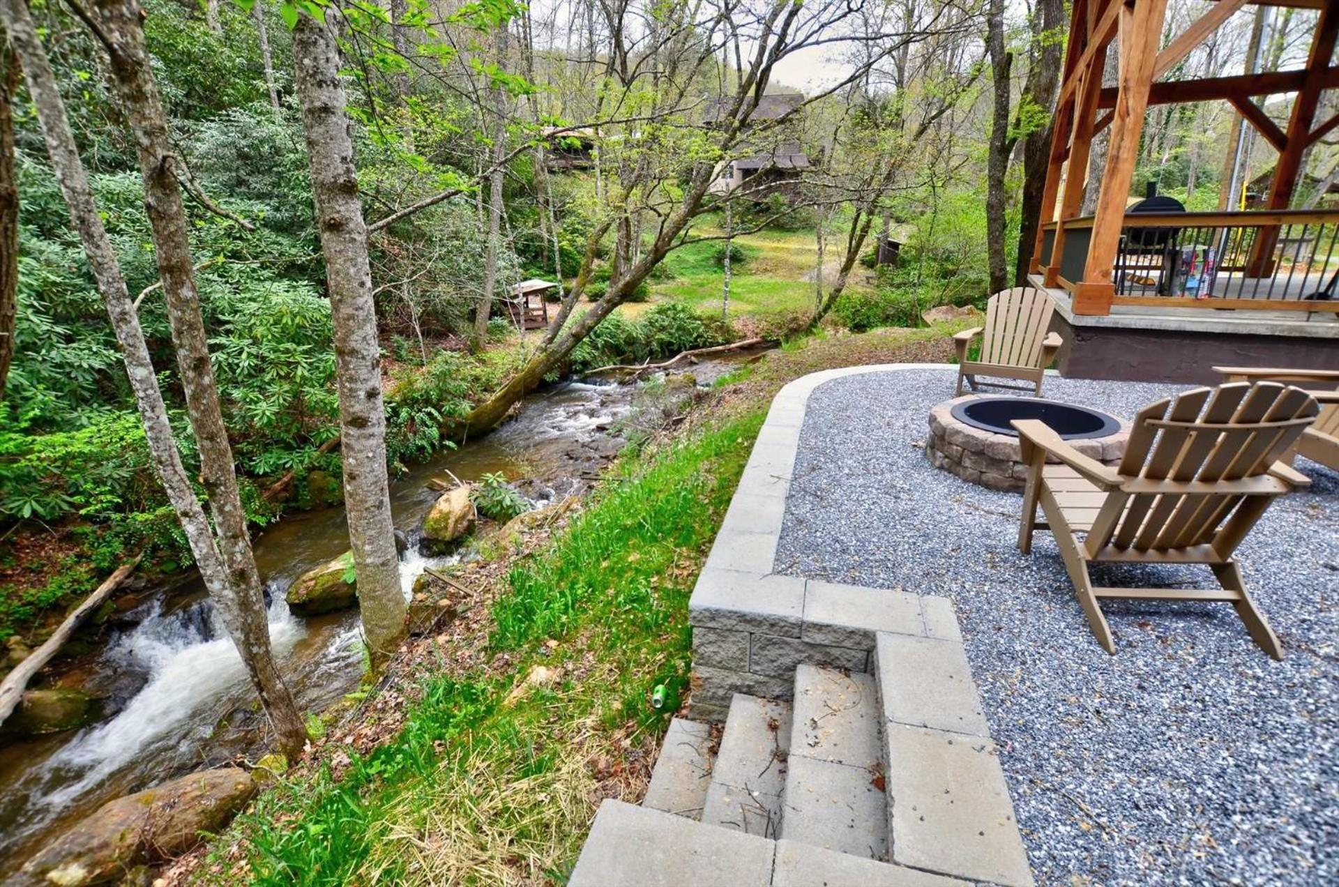 Rushing Waters on Greens Creek cabin view 3