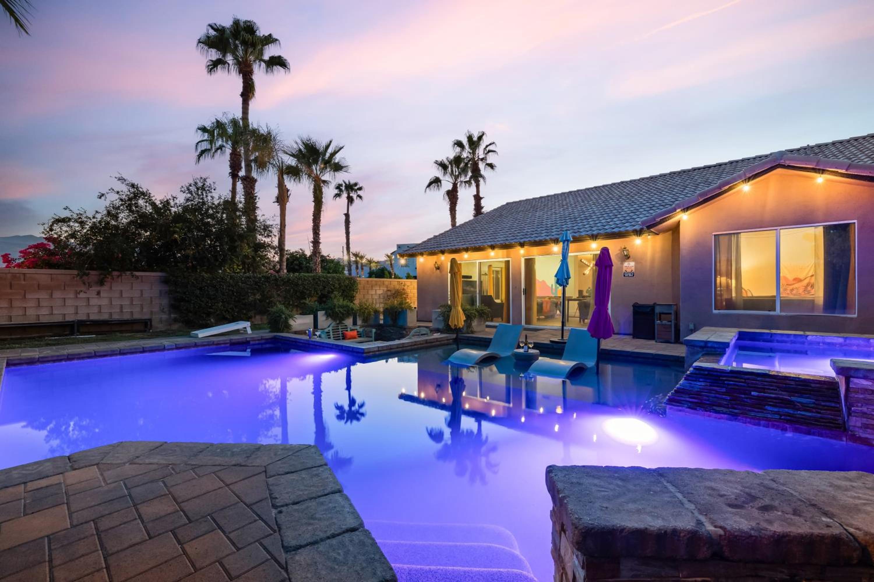 Luxury Oasis w Pool Hot Tub Fire Pit Games Big Yard Larrea by AvantStay