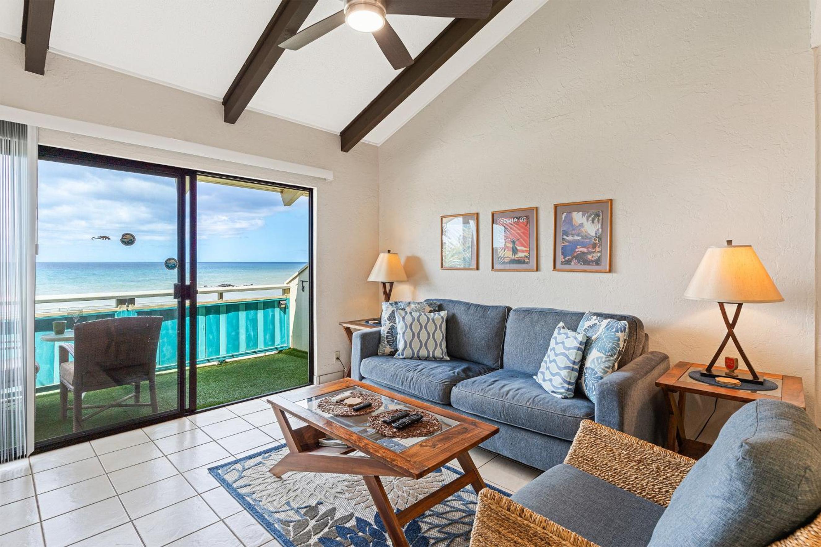 Shores of Maui 215 - Dramatic Ocean Views, Steps to the Beach, Renovated, AC!