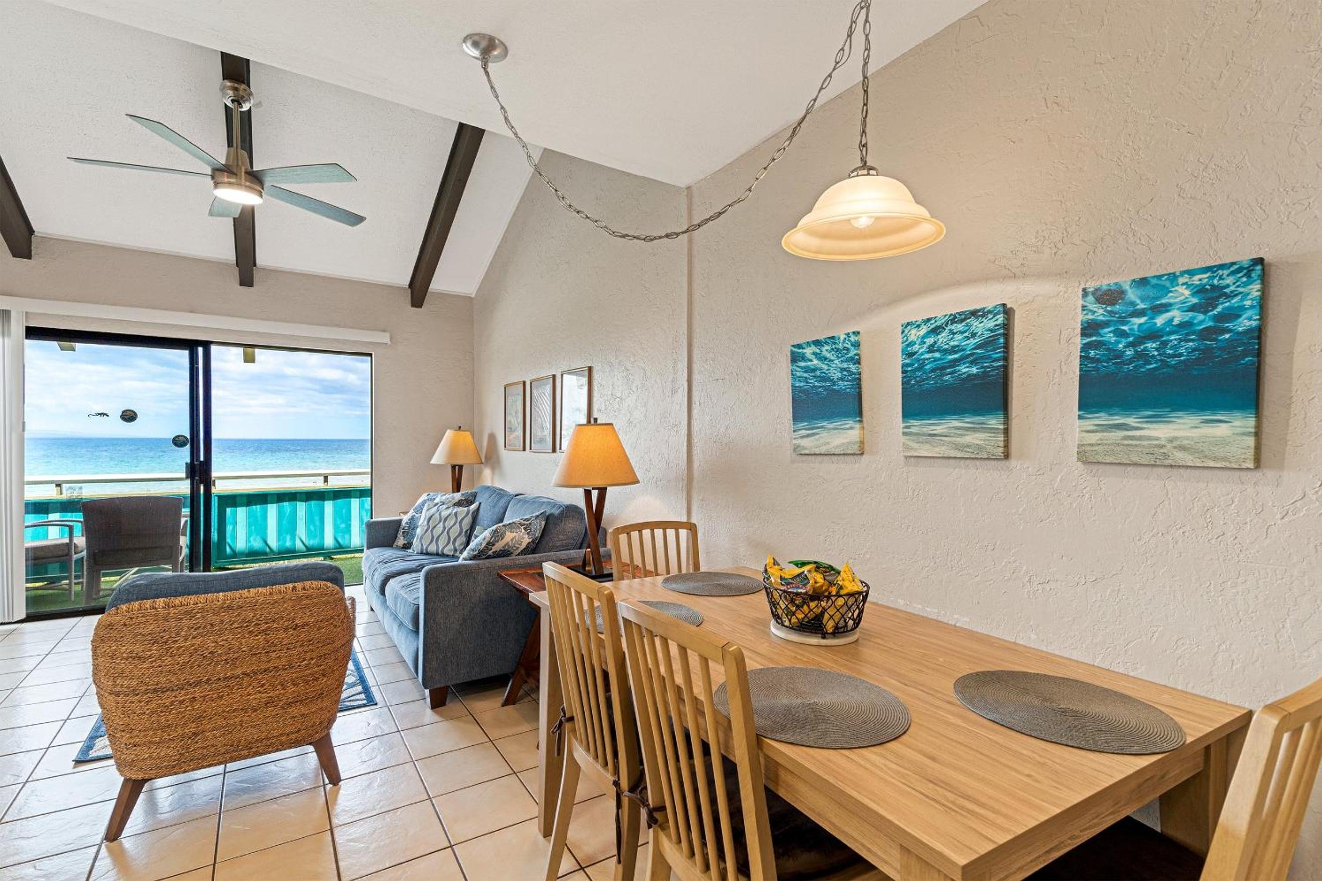 Shores of Maui 215 - Dramatic Ocean Views, Steps to the Beach, Renovated, AC!