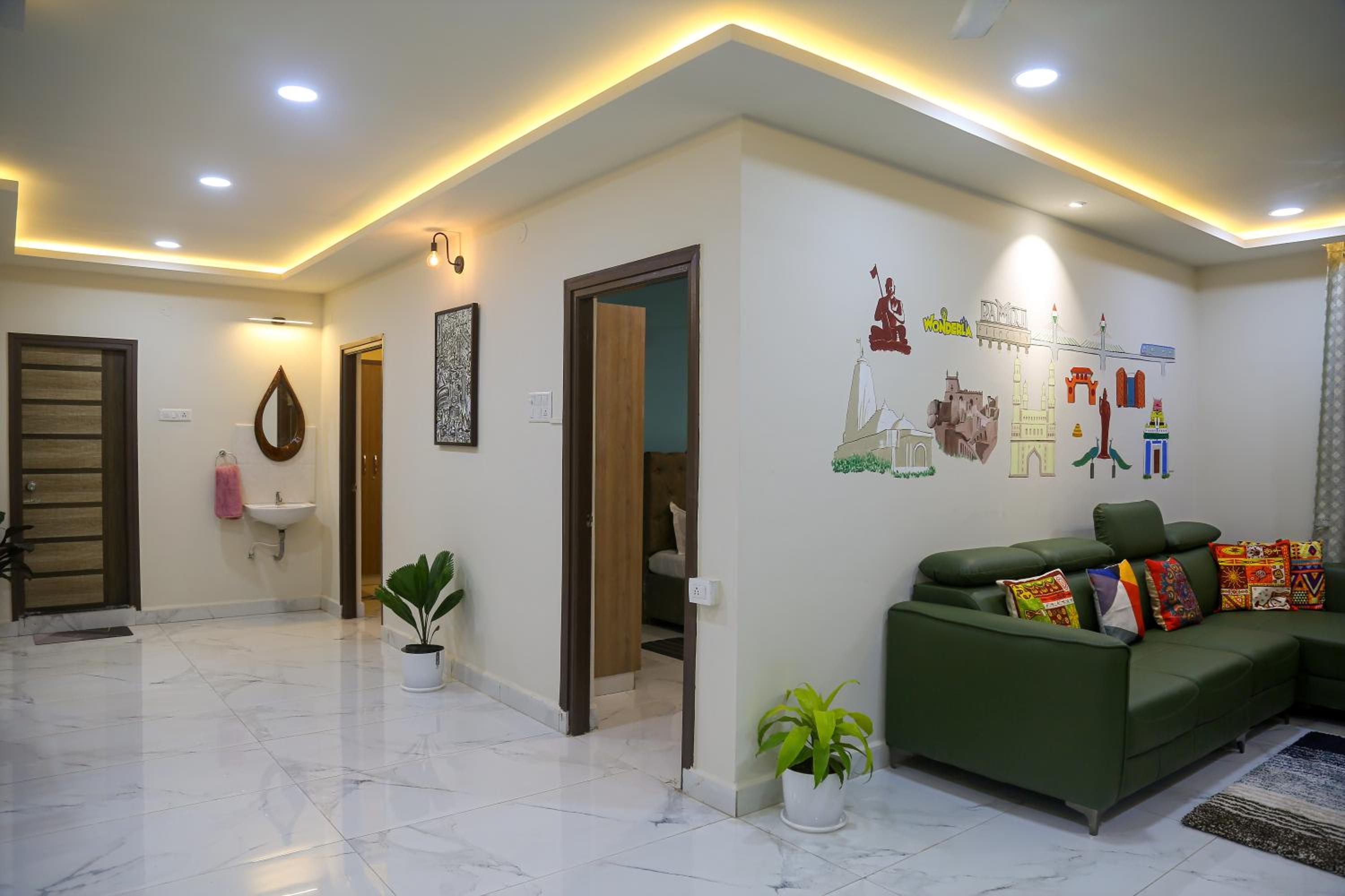 Delightful 3 Bed holiday home with AC Near US Embassy, Gachibowli view 2