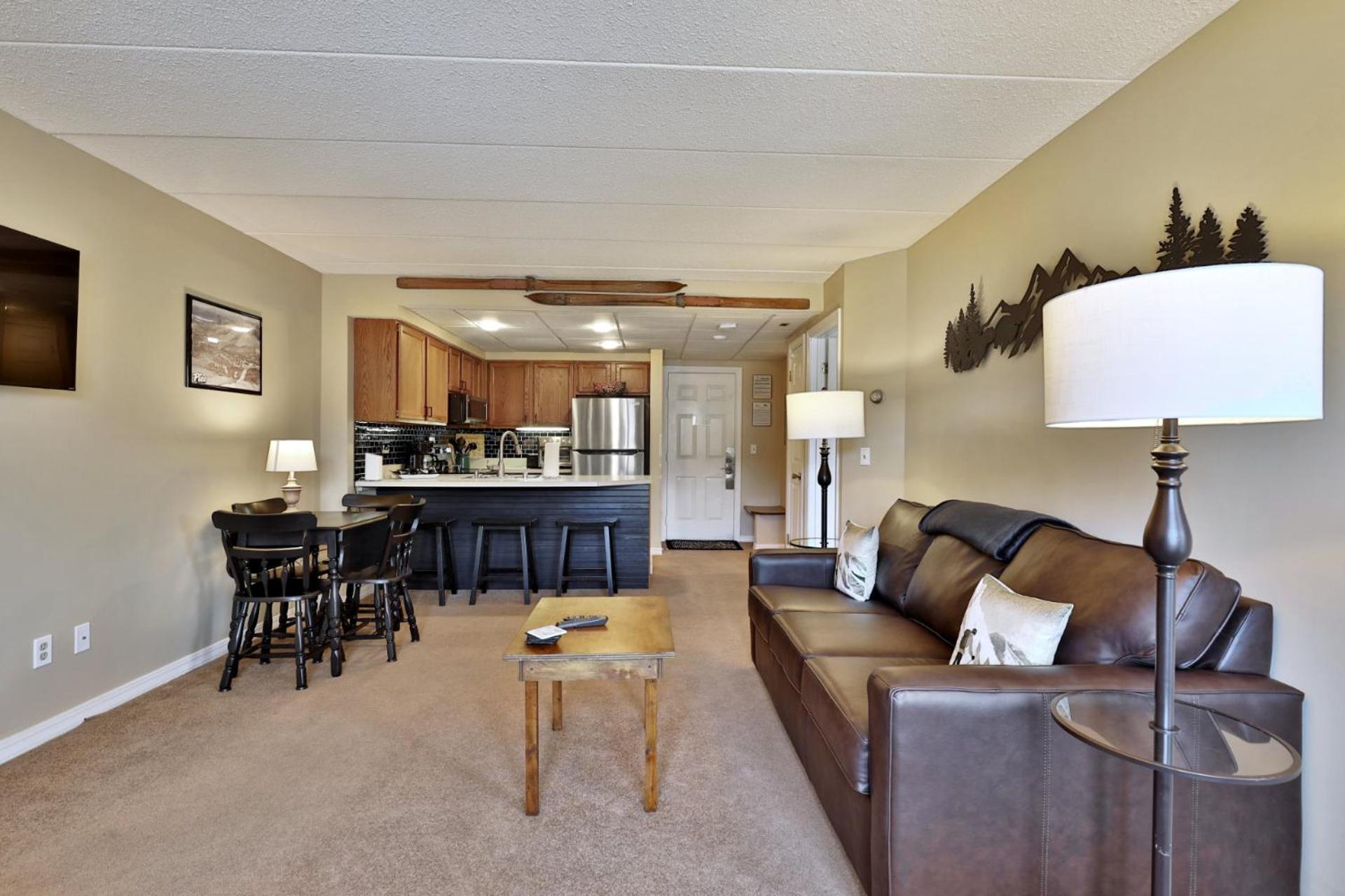Pico Mountain Condo C-307 - 1 BR, 1BA Steps to Pico Ski Slopes, Bus to Killington