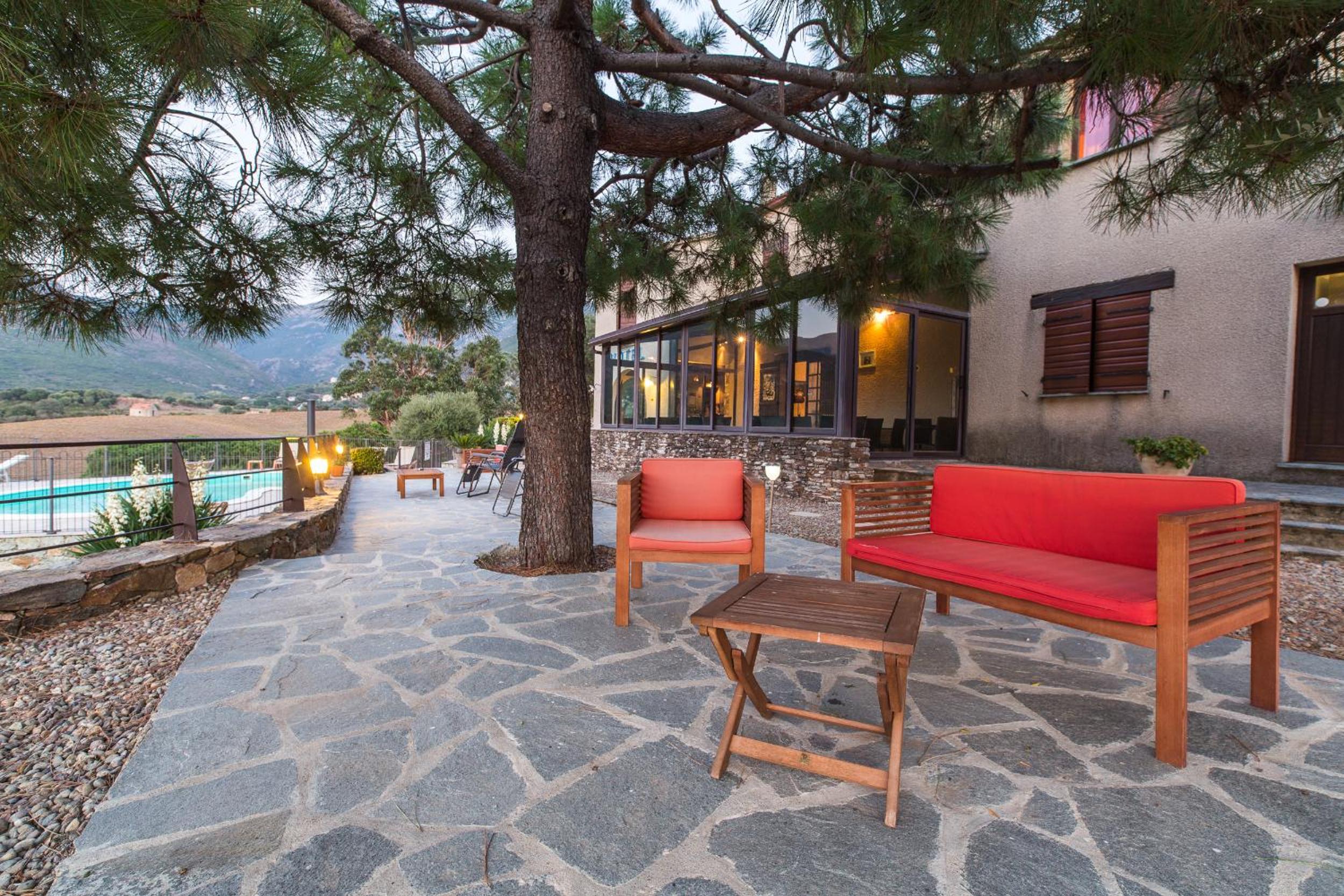 outdoor BBQ area