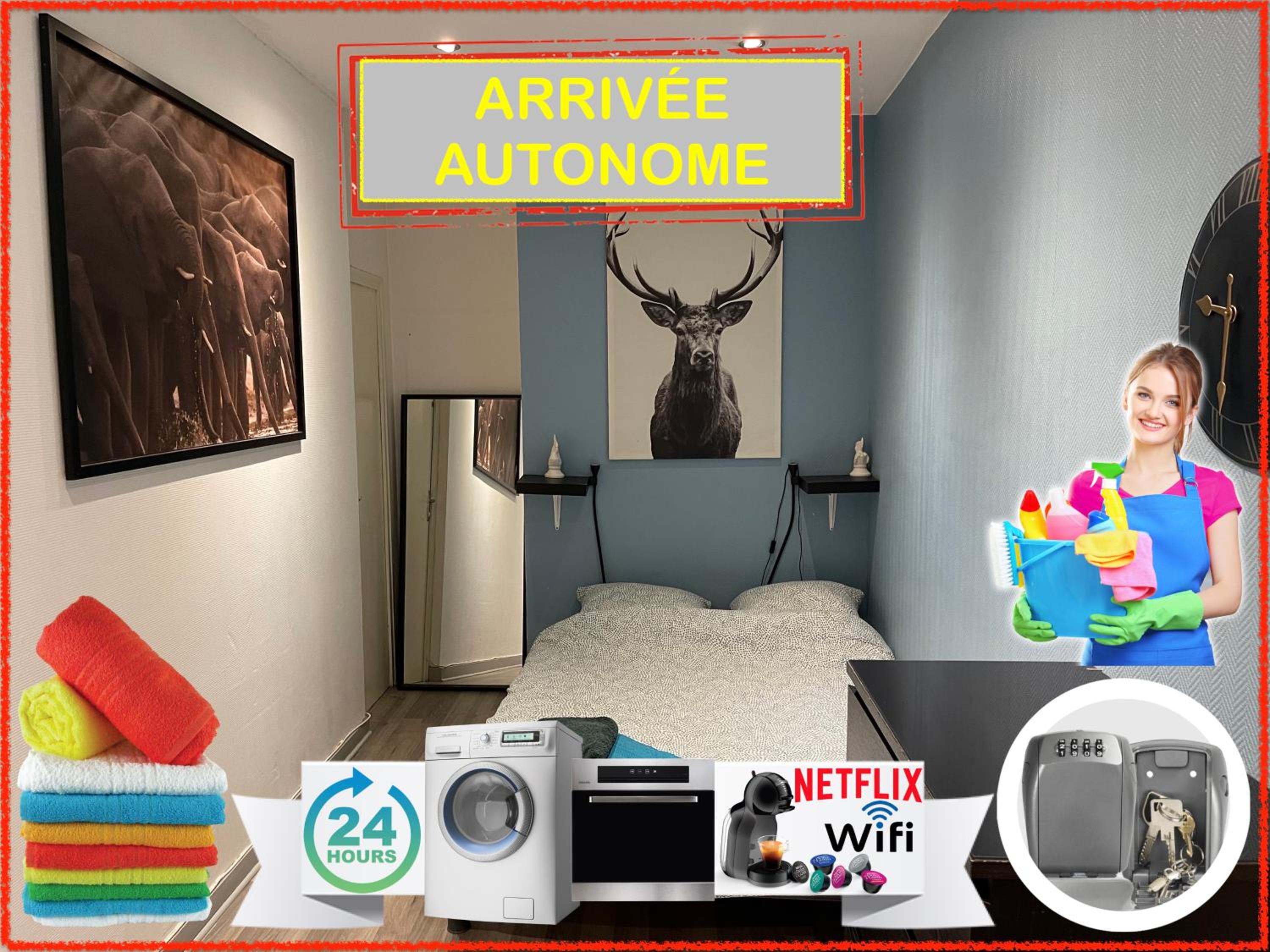 010 CHIC & COSY F1 29m2 HYPERCENTRE WIFI SMART TV NETFLIX
