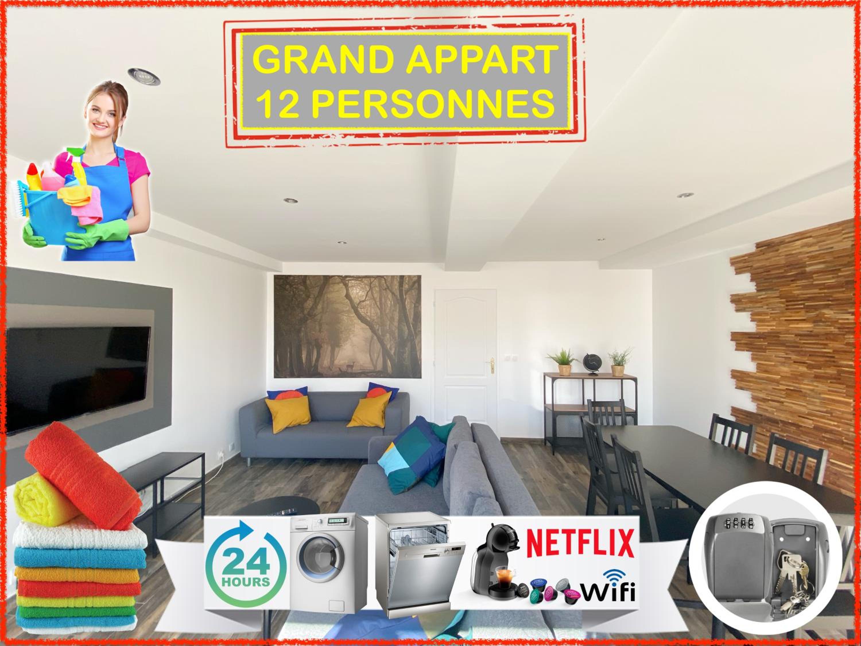 22 CHIC & COSY GRAND APPART 92m2 PARKING GRATUIT HYPERCENTRE NETFLIX