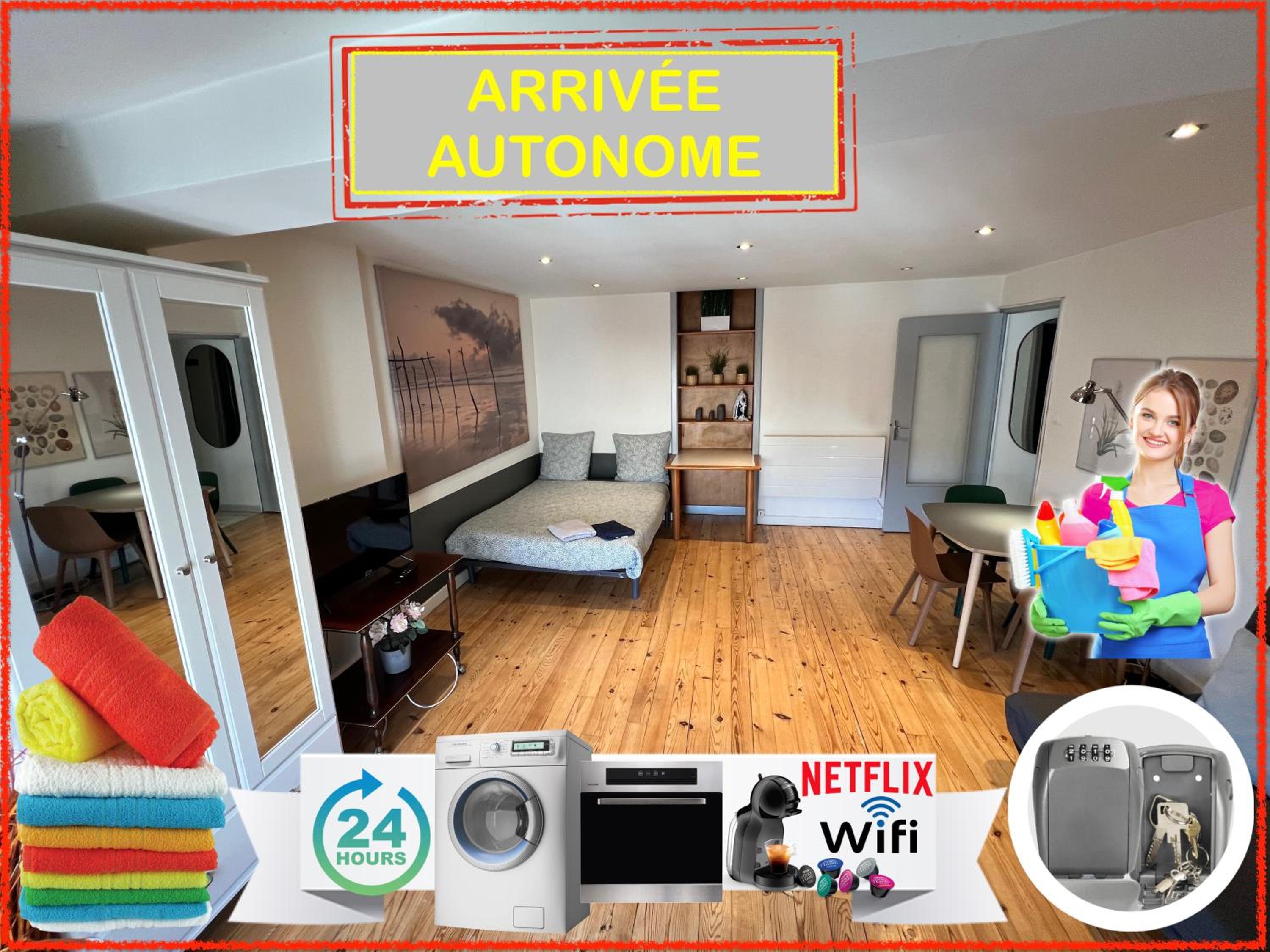 018 CHIC & COSY F1 41m2 HYPERCENTRE WIFI SMART TV NETFLIX