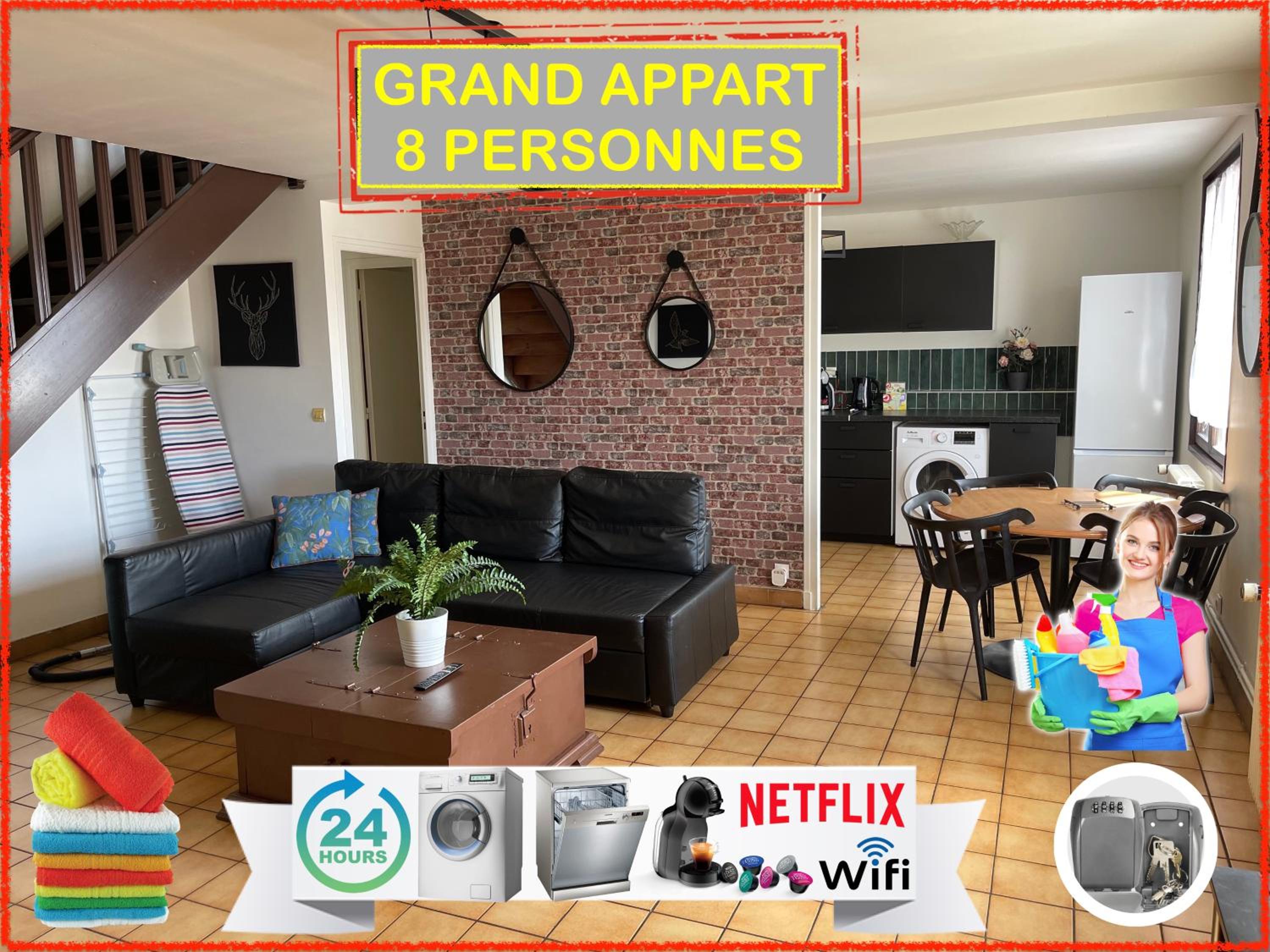 014 CHIC & COSY GRAND APPART DUPLEX 76m2 WIFI SMART TV NETFLIX ET VUE PANORAMIQUE