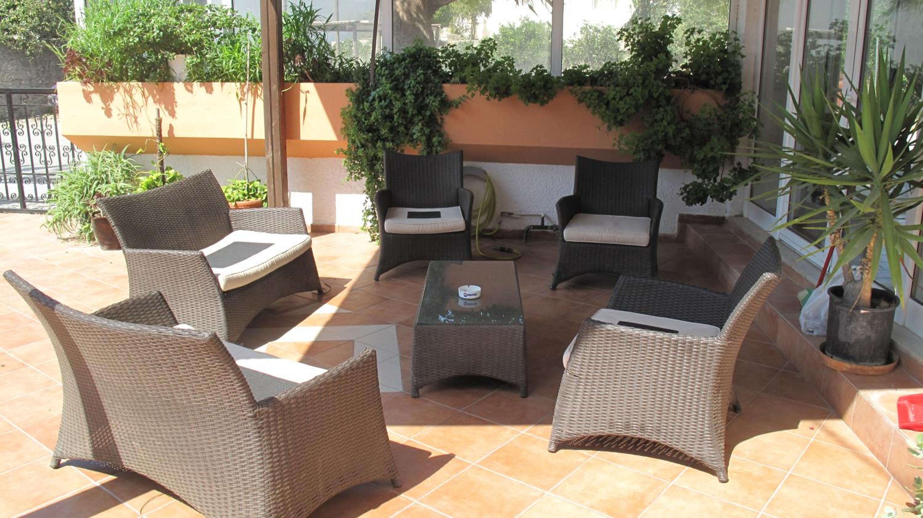 outdoor BBQ area