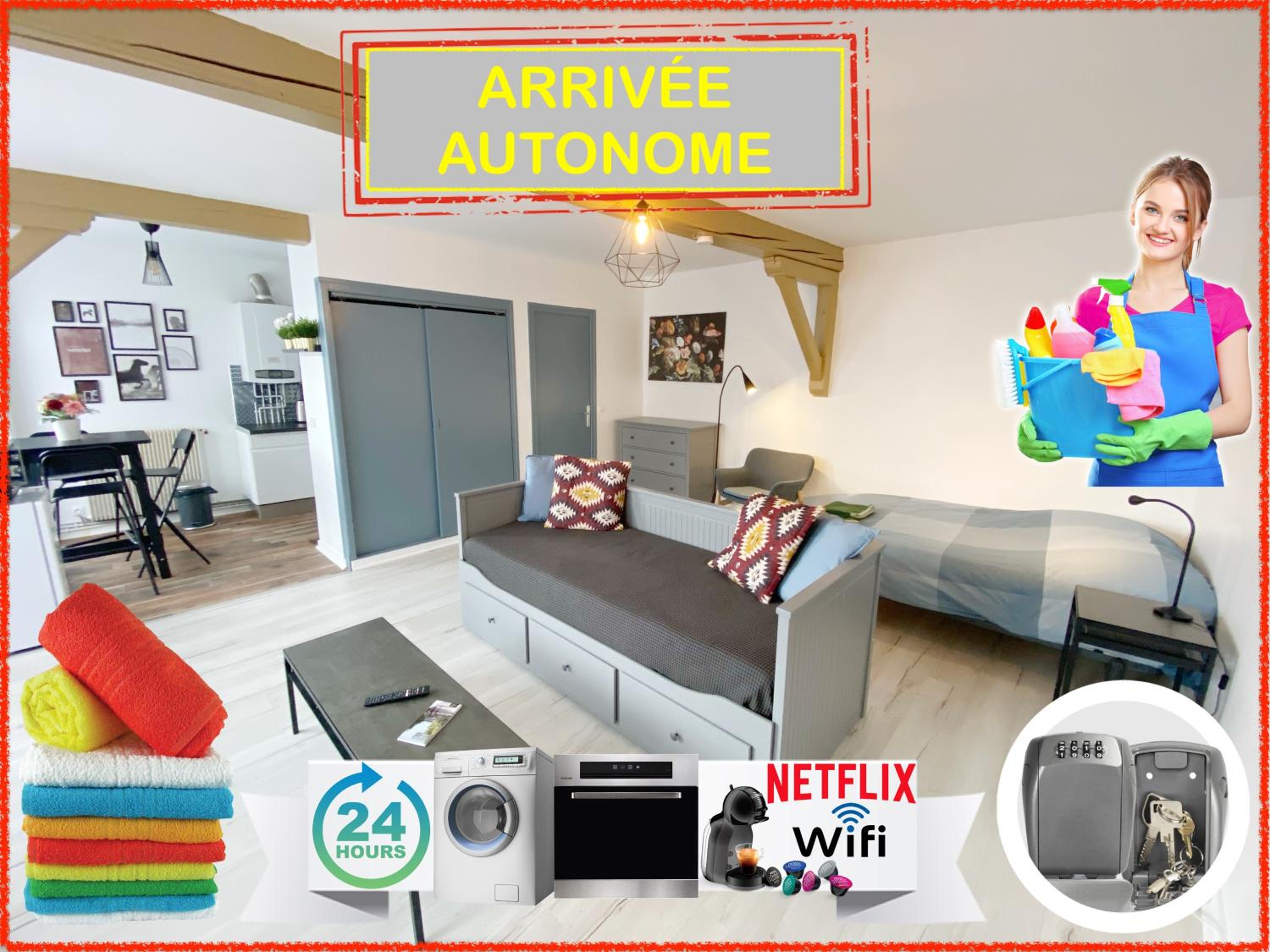 015 CHIC & COSY STUDIO 41m2 HYPERCENTRE WIFI SMART TV NETFLIX