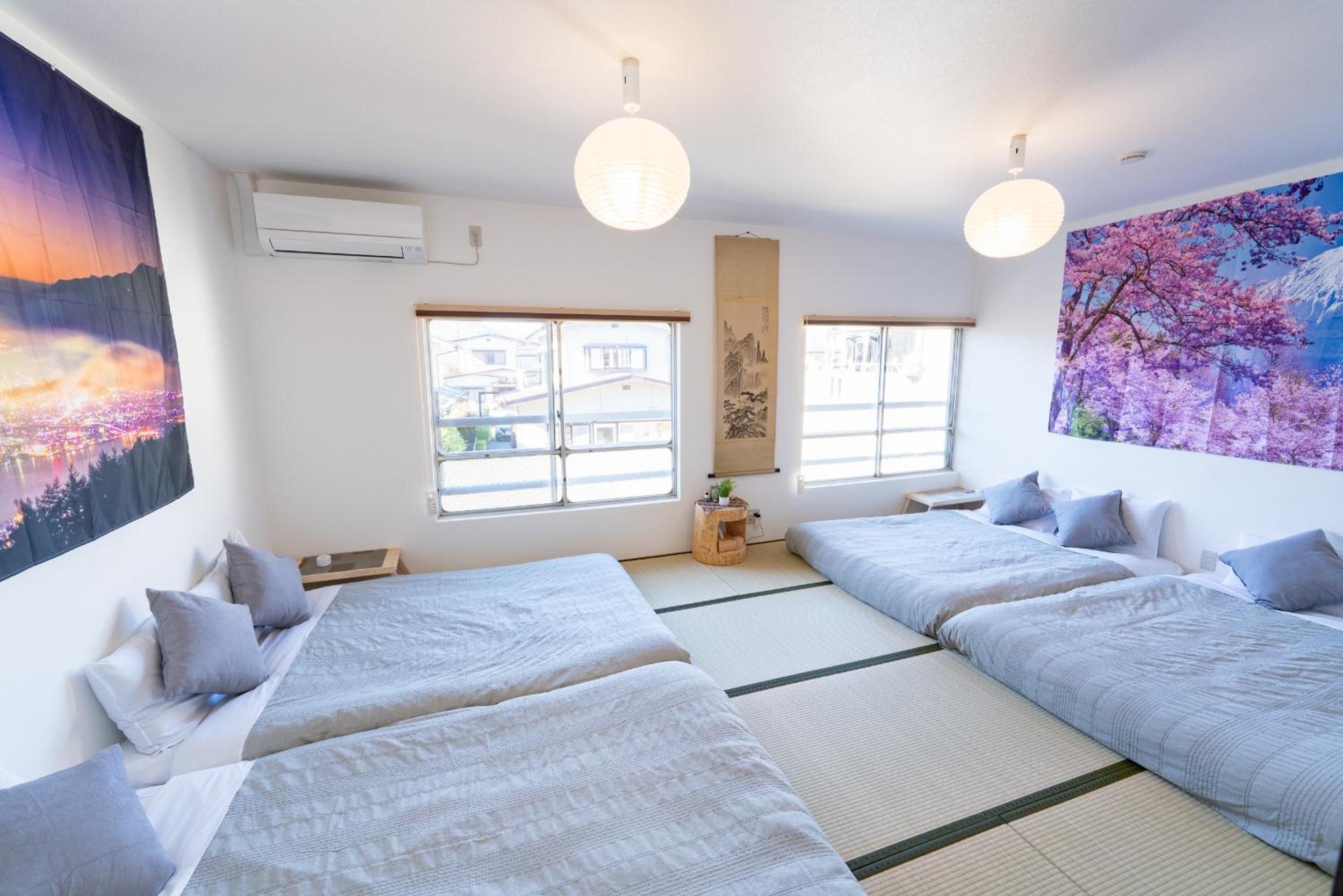 Tomarigi Perch とまりぎ - 10 minutes to Kawaguchiko Station, 5 Double Bedding, 10 PAX, 4 minutes to Seven Eleven, Kawaguchiko Bus 9 minutes, Fuji-Q Highland 1 
