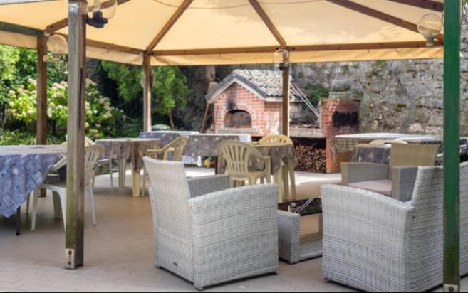 outdoor BBQ area