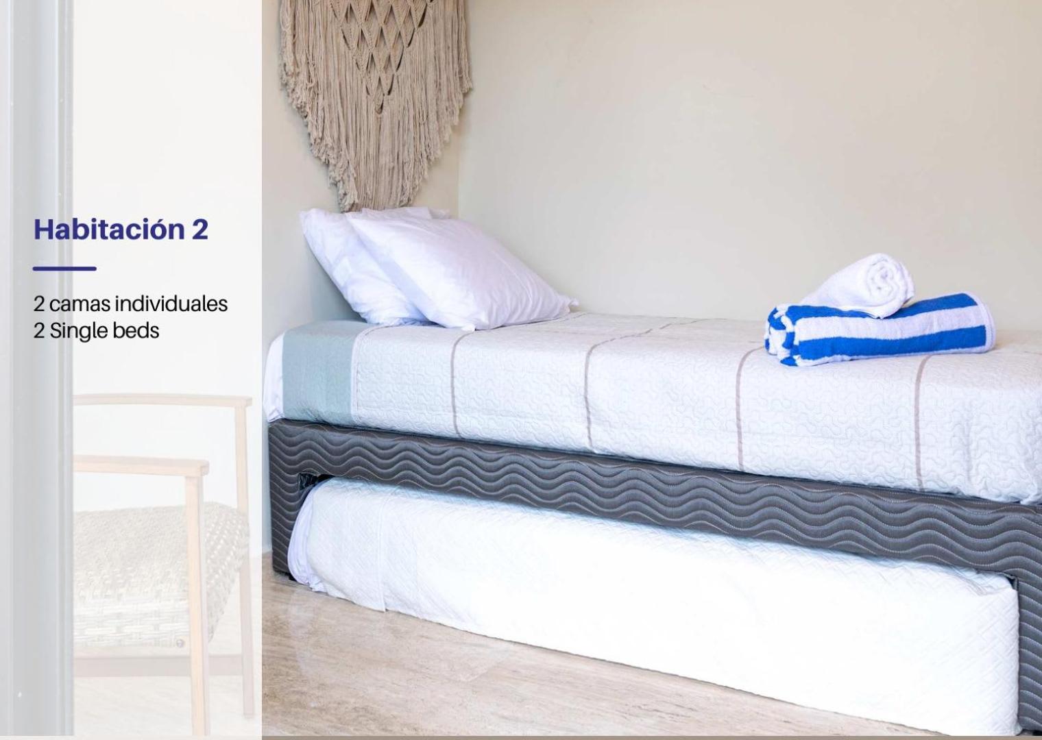 Pool & Rooftop in Tulum 2 Bedrooms Apartment