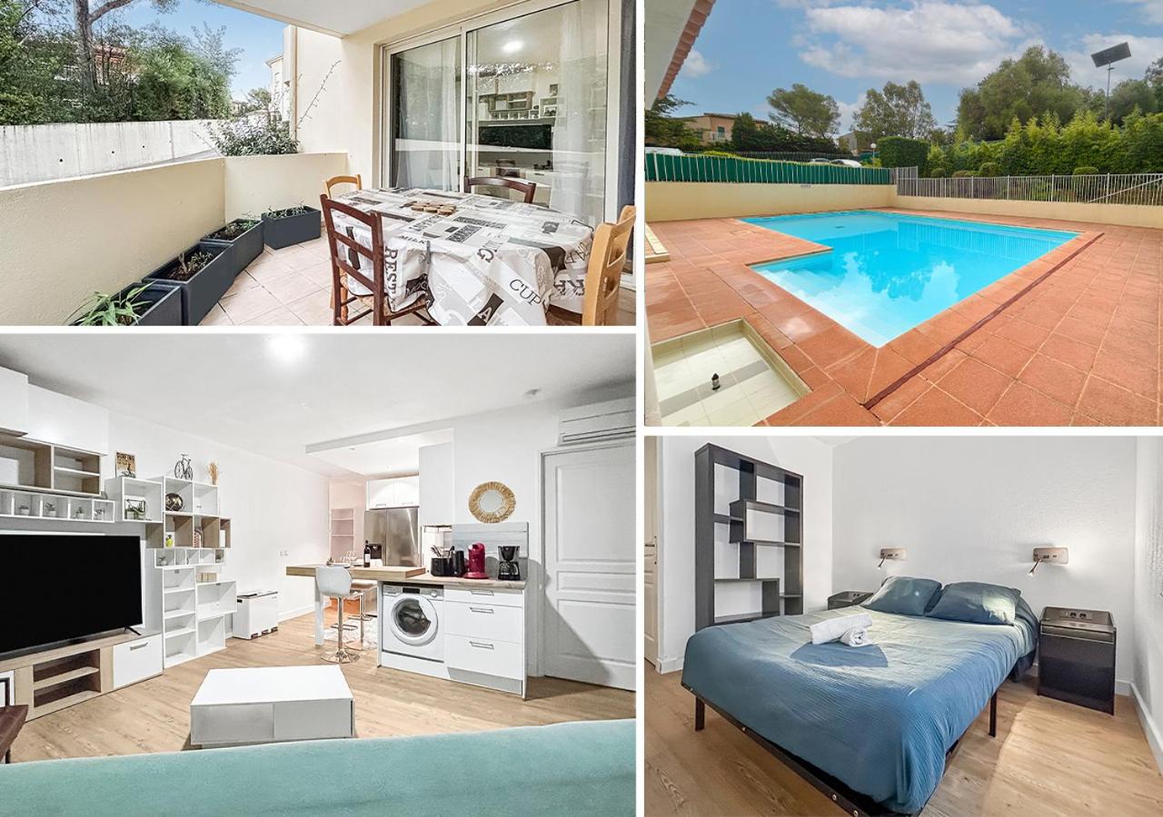 T2 35m2 clim, piscine, balcon et parking privé à 2 pas du port Santa Lucia