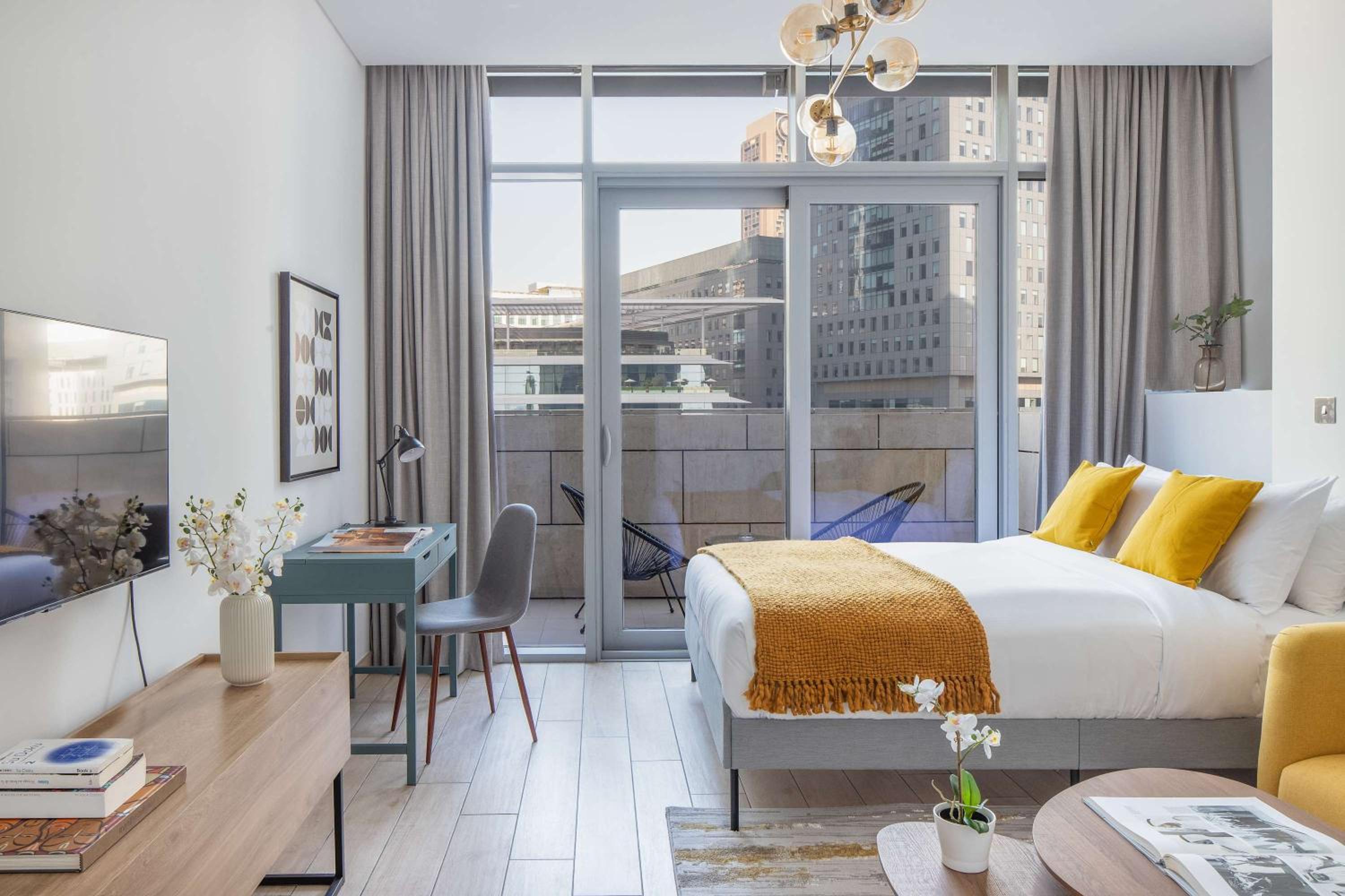 Silkhaus Vacation Homes modern furnished studio in DIFC center with balcony