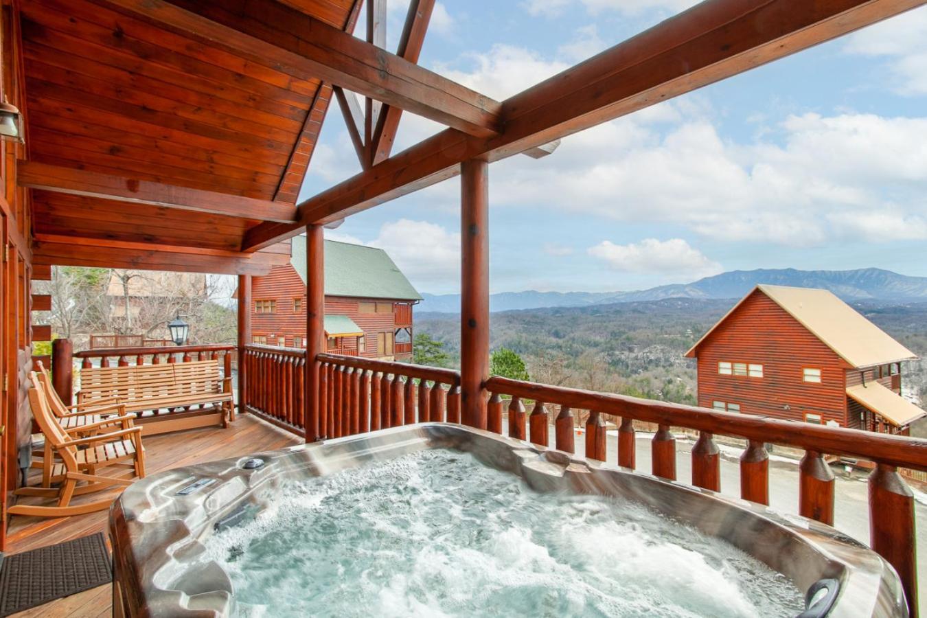 Valley View Cabin View Hot Tub Fireplace Grill