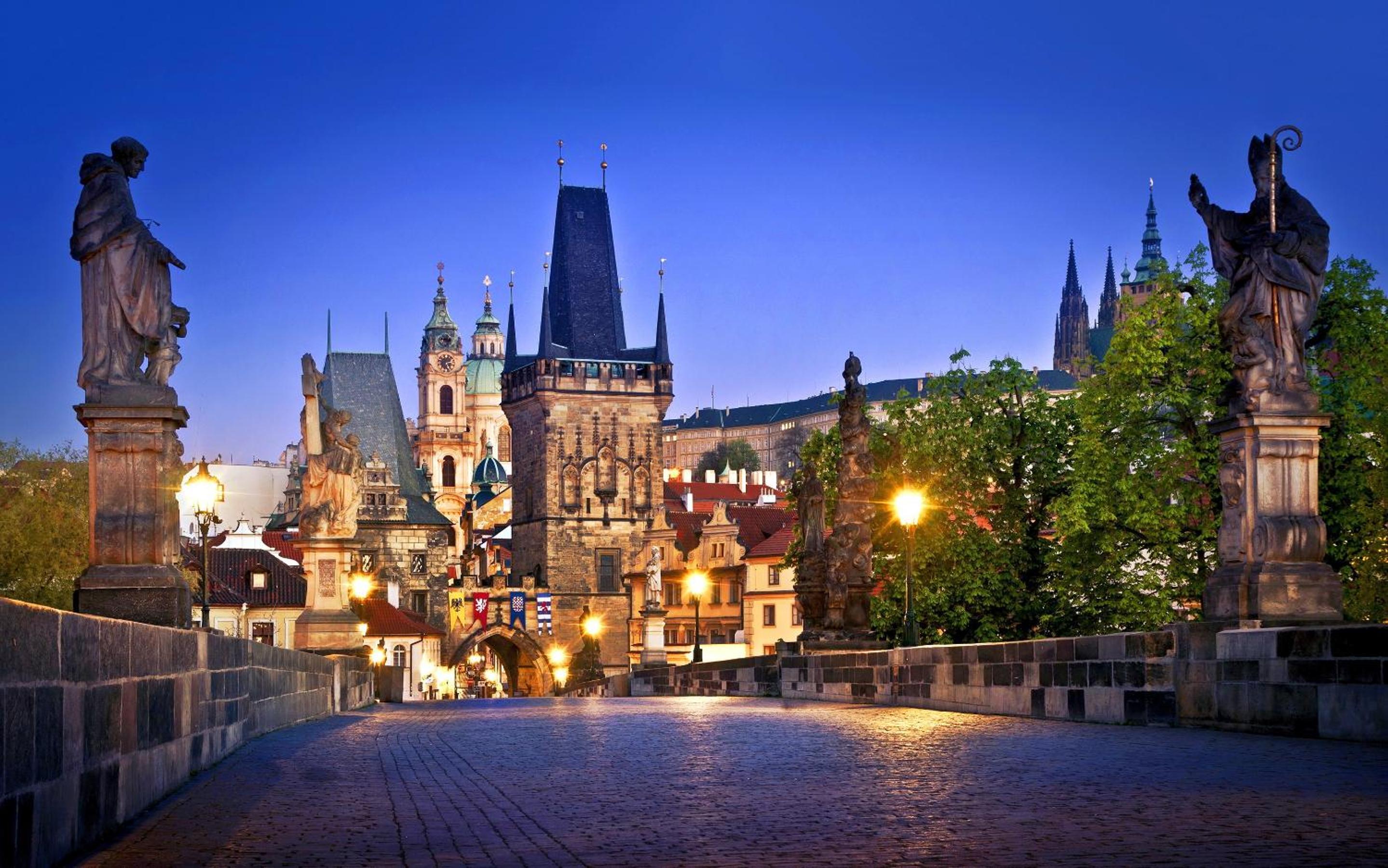 Royal Apartment by Charles Bridge view of Saint Nicholas Church