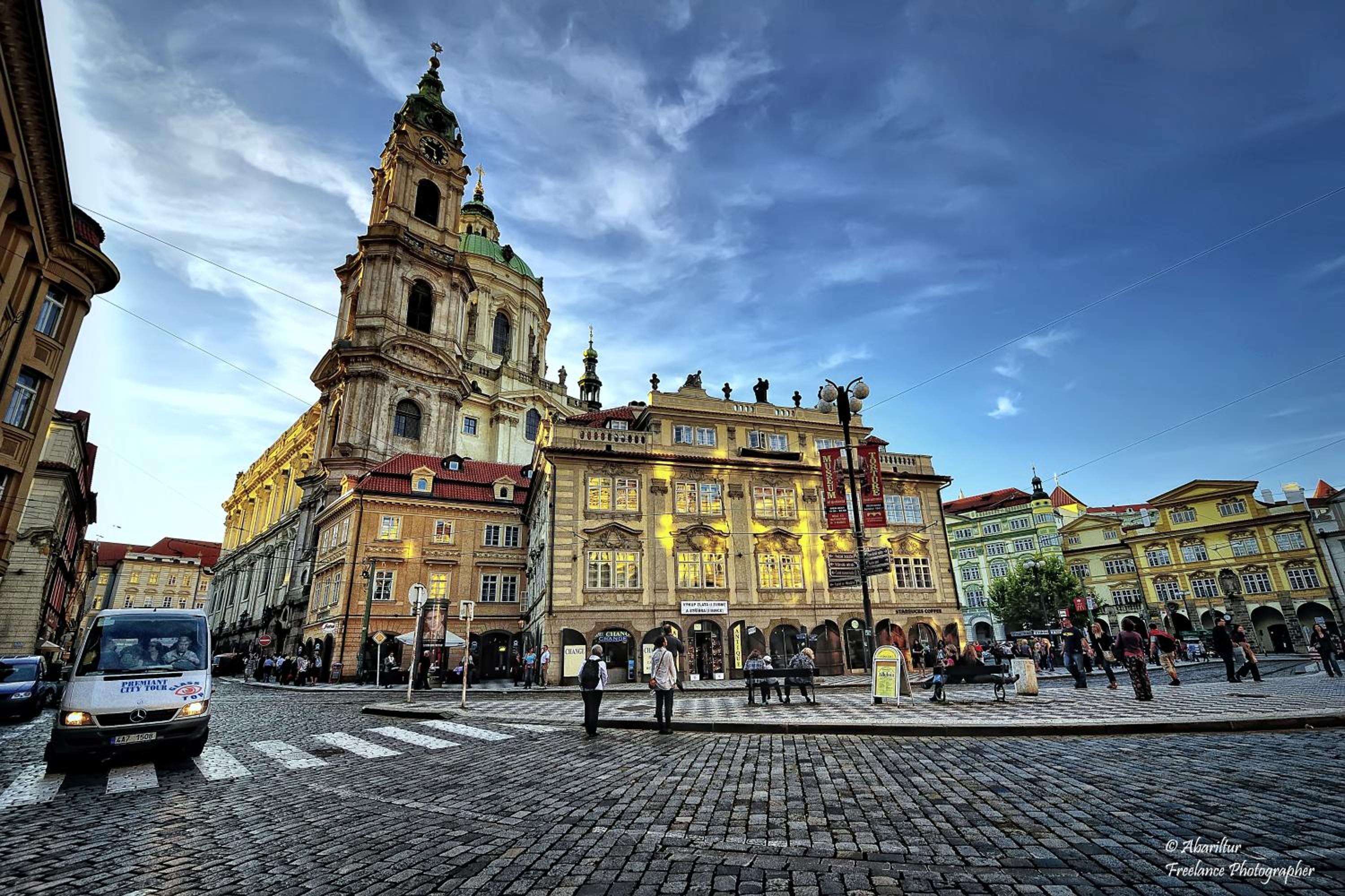 Royal Apartment by Charles Bridge view of Saint Nicholas Church