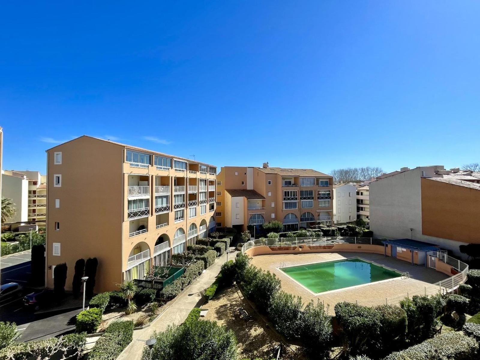 Appart Confort 4-6 Pers Agde,Animaux ok, Plage Richelieu à 150m, Piscine, Parking, Aqualand -