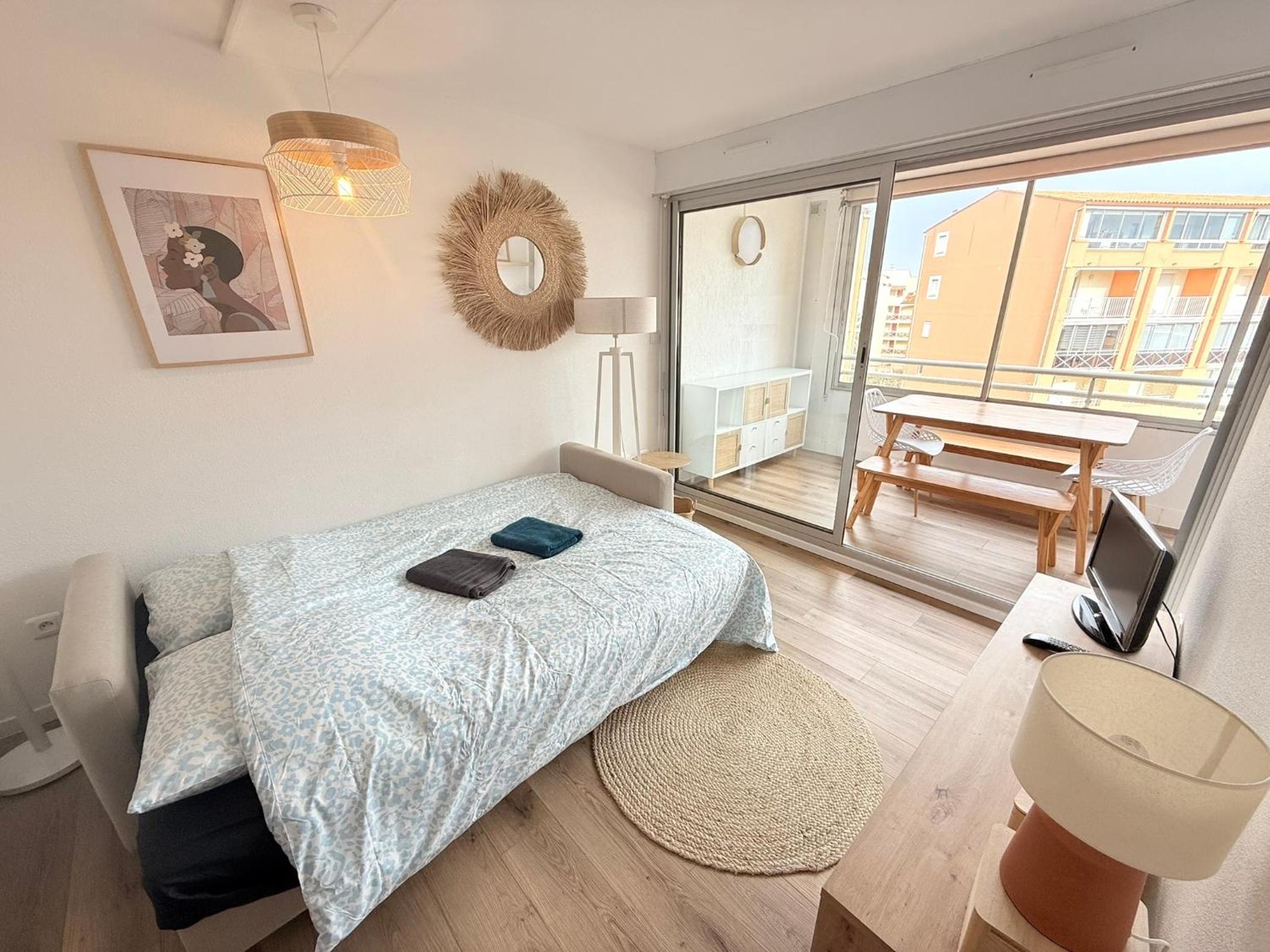 Appart Confort 4-6 Pers Agde,Animaux ok, Plage Richelieu à 150m, Piscine, Parking, Aqualand -