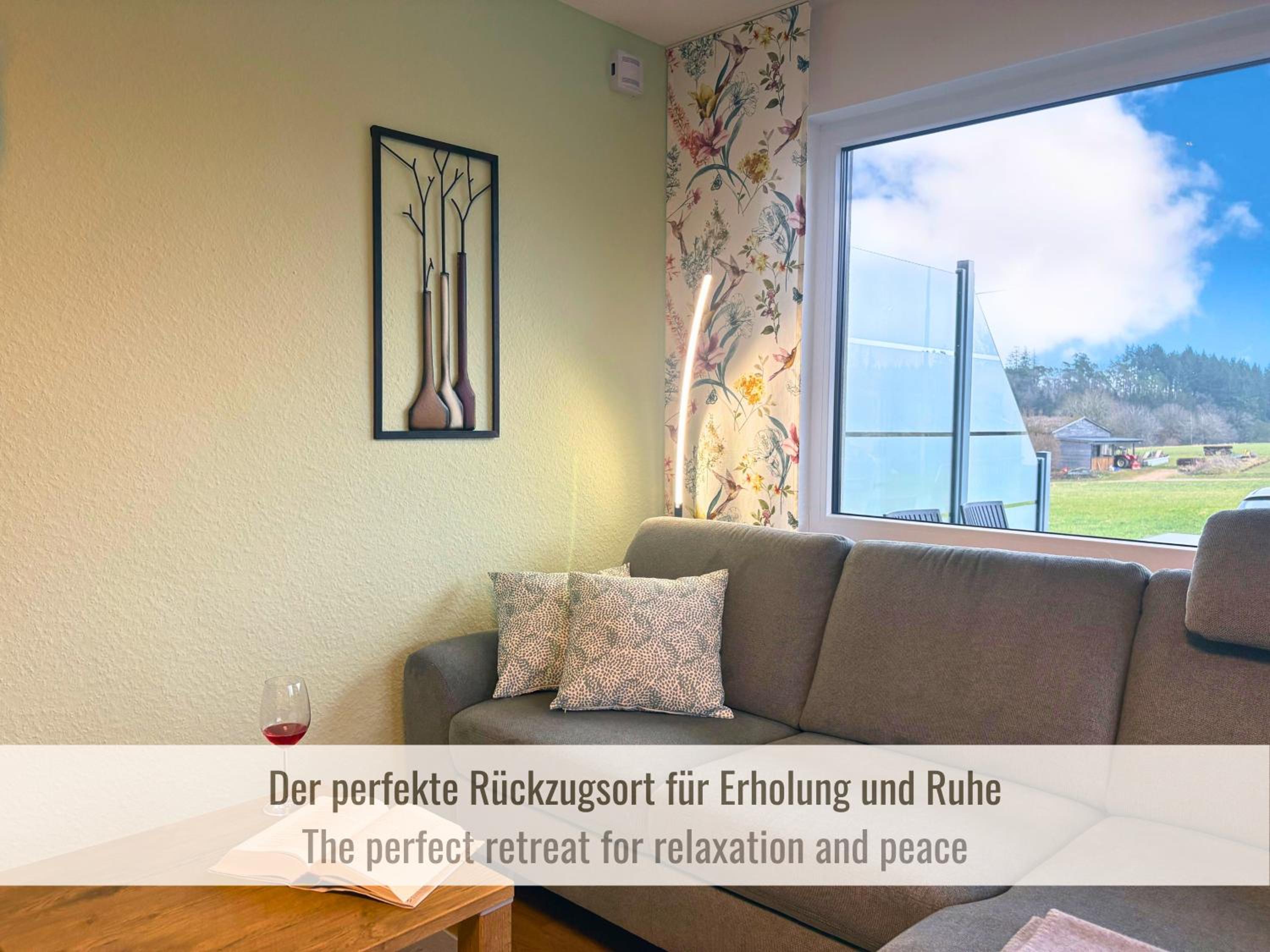 Kamin-Apartment Bodanum mit eigener Terrasse - naturnahe Ortsrandlage - VDSL - 10 min zum Nürburgring
