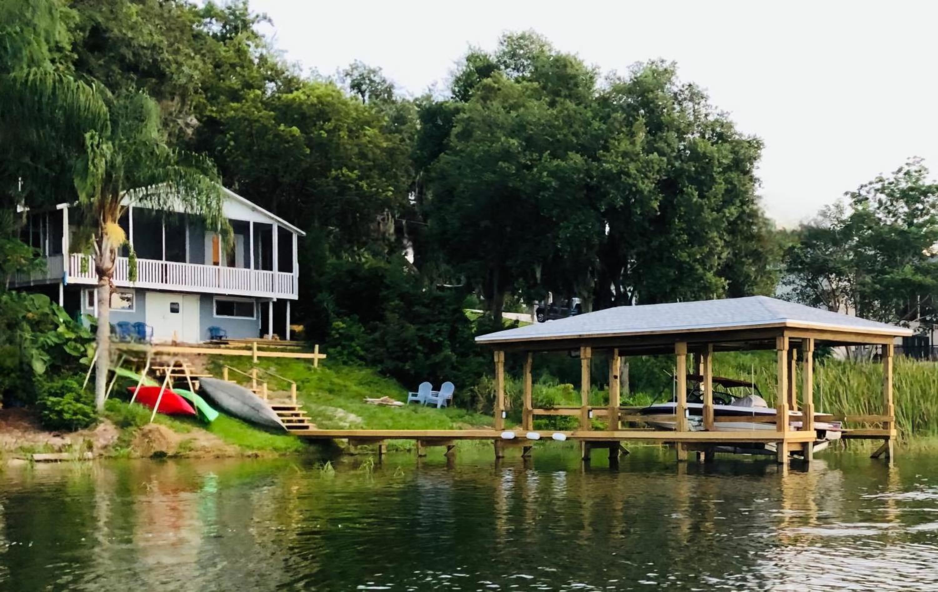 Lakefront with Dock on Private Lake Florence near Montverde Academy