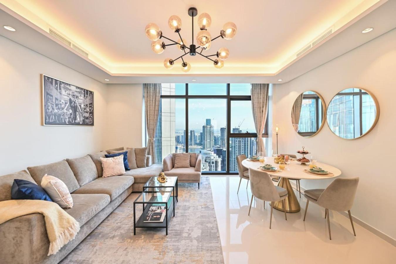 New Luxury SeaView 2Bed - Spectacular Rooftop Infinity Pool, Bar & Burj Views!